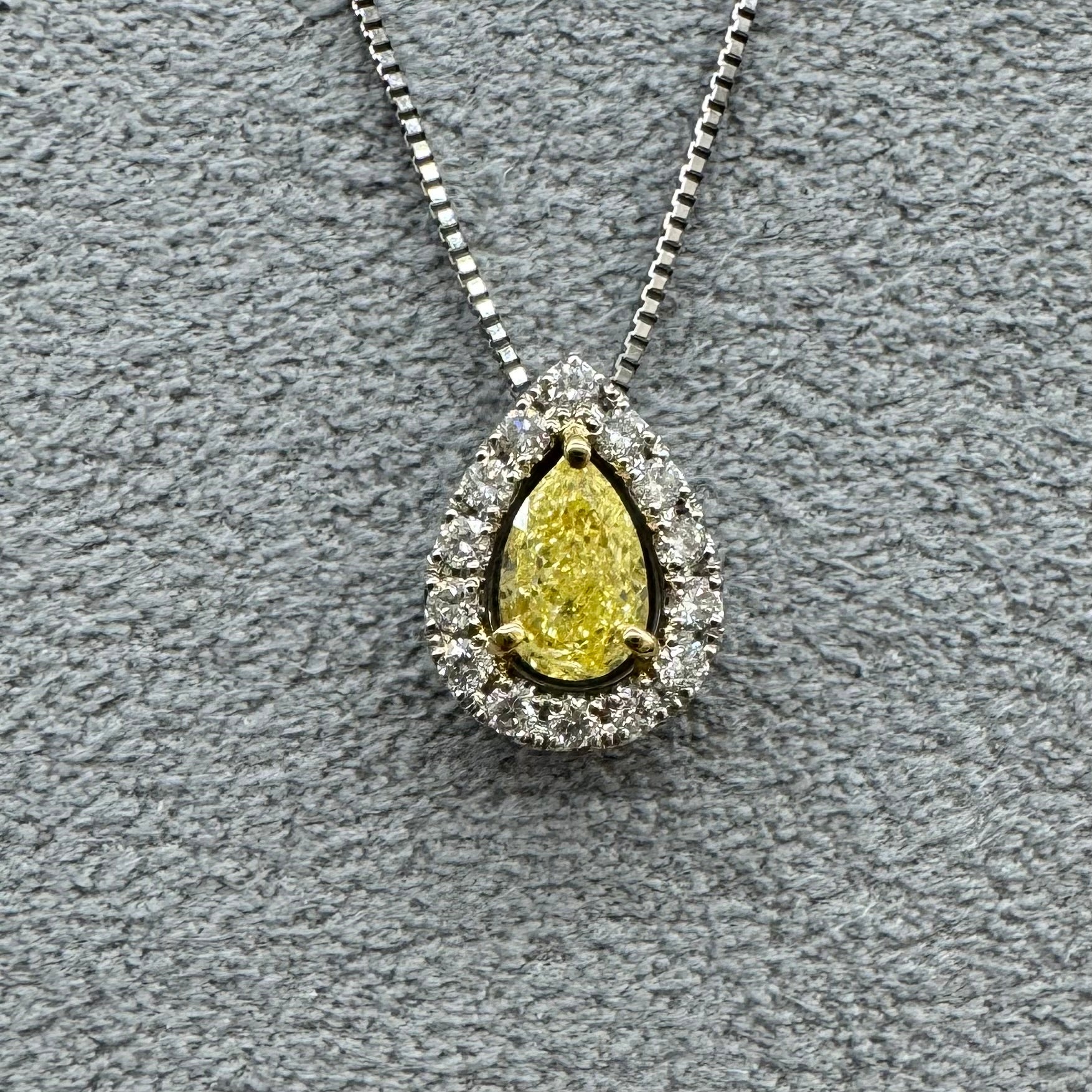 ［一点物］ネックレス ダイヤ FIY 0.5ct PS PT