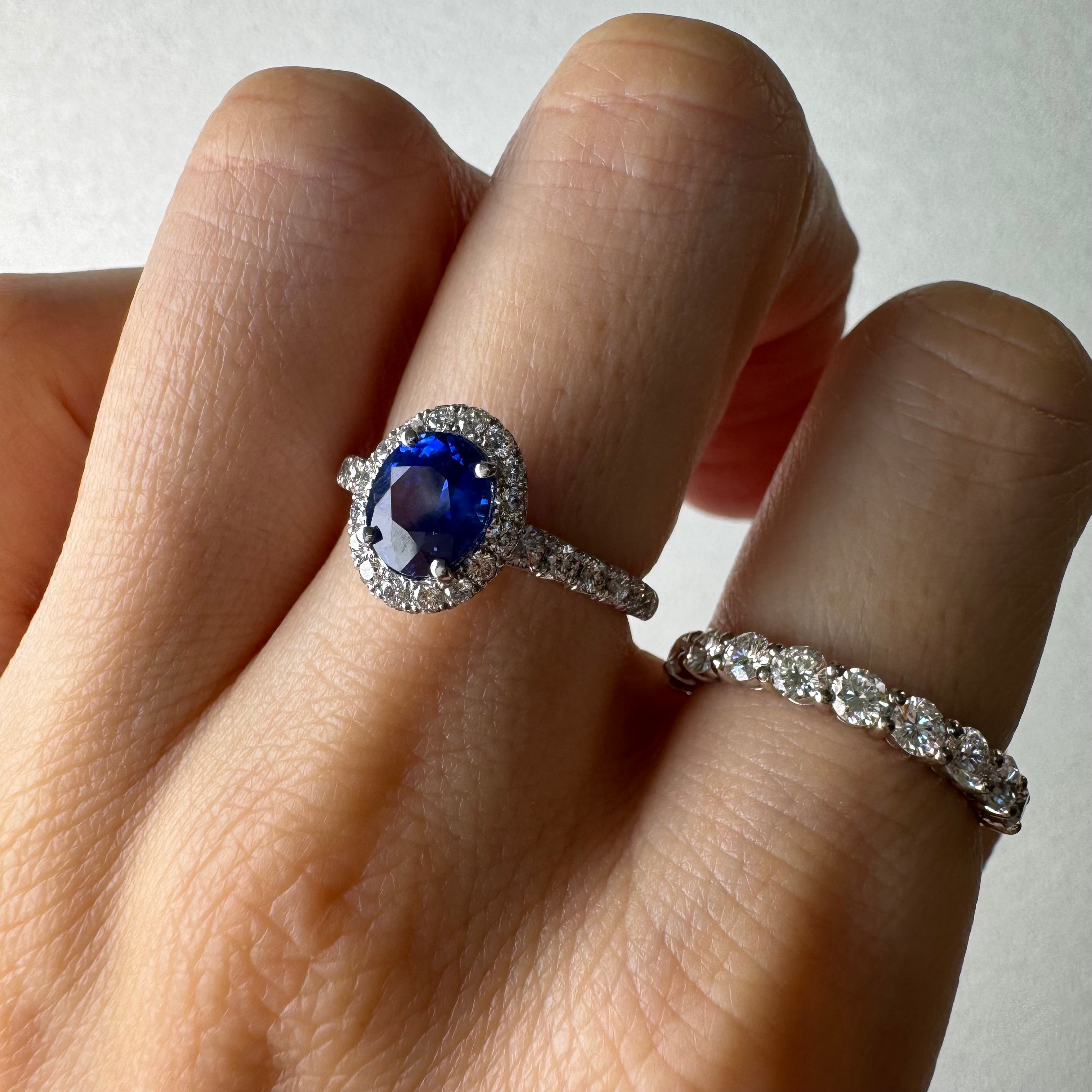 109［一点物］リング ブルーサファイア 1.4ct前後 OV PT