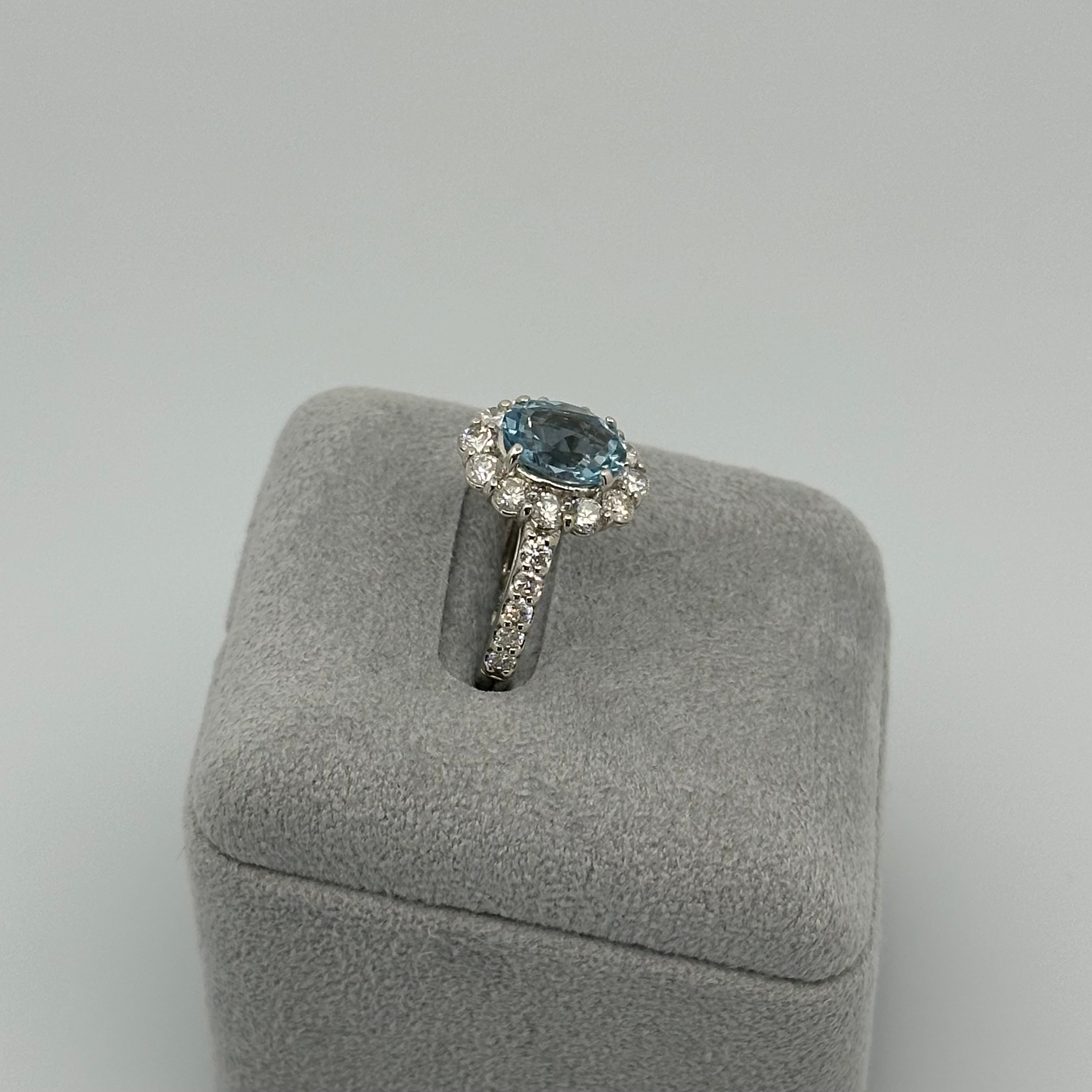 170［一点物］リング アクアマリン 1.5ct前後 OV PT