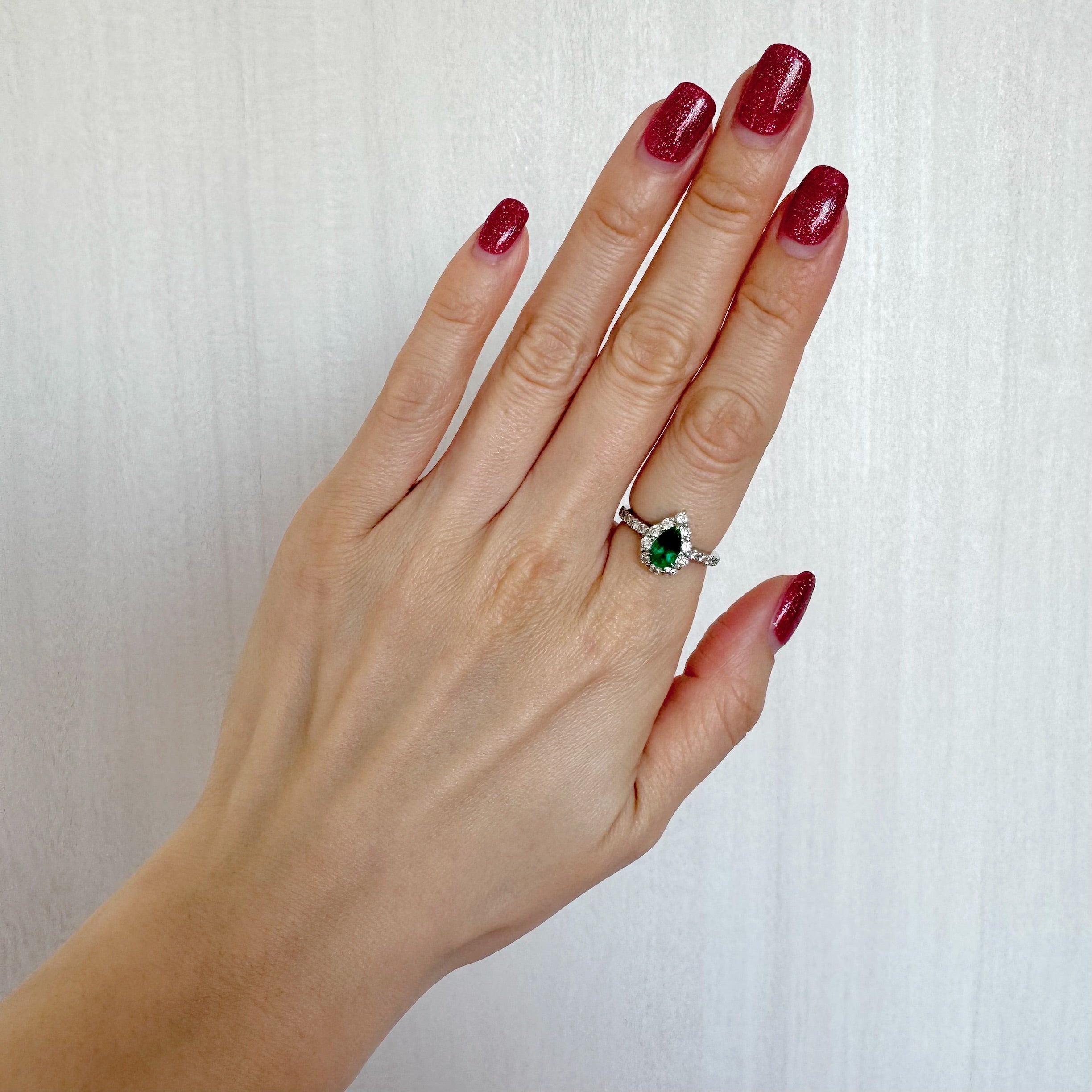 71［一点物］リング エメラルド 0.8ct PS PT