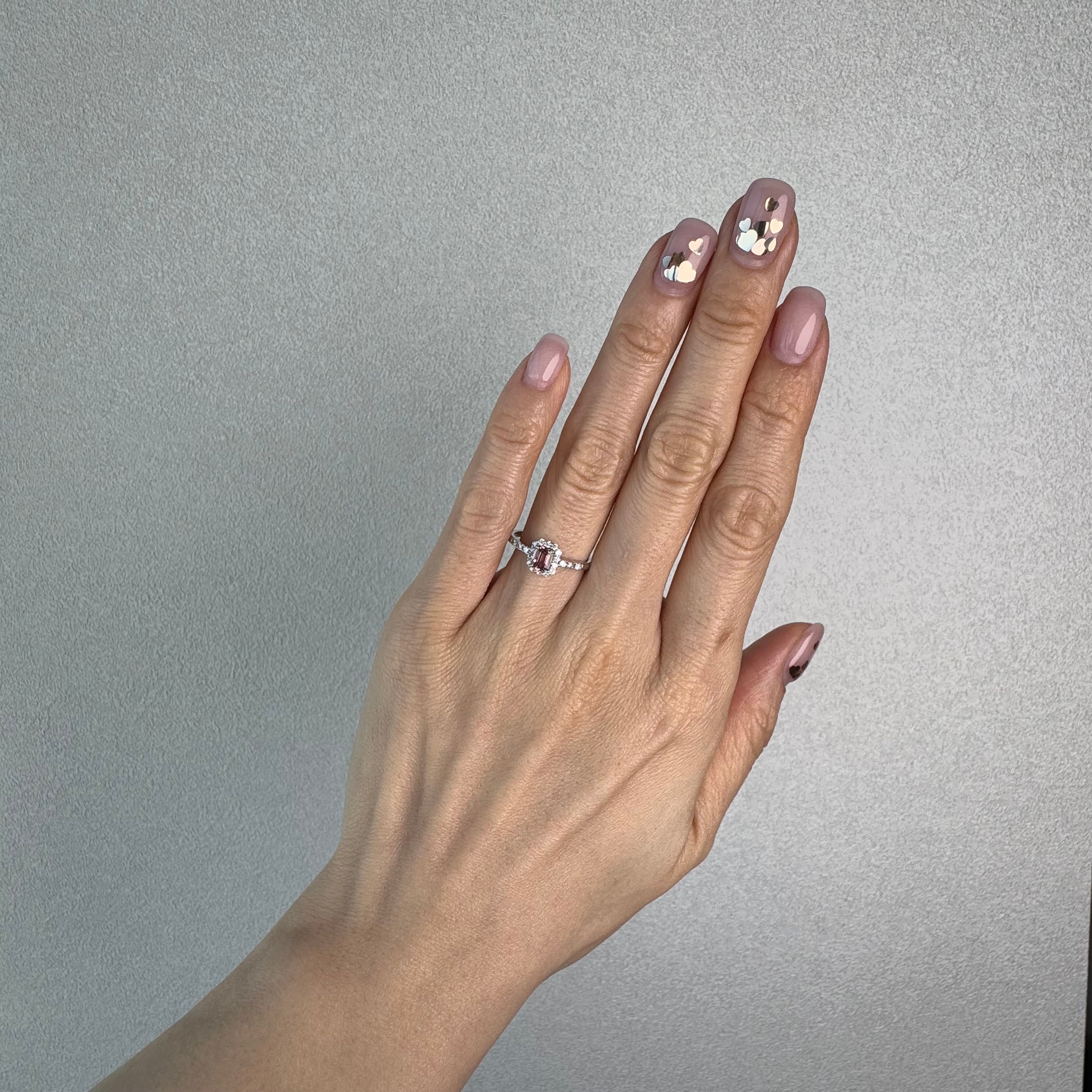 128［一点物］リング パパラチアサファイア 0.57ct SQ PT