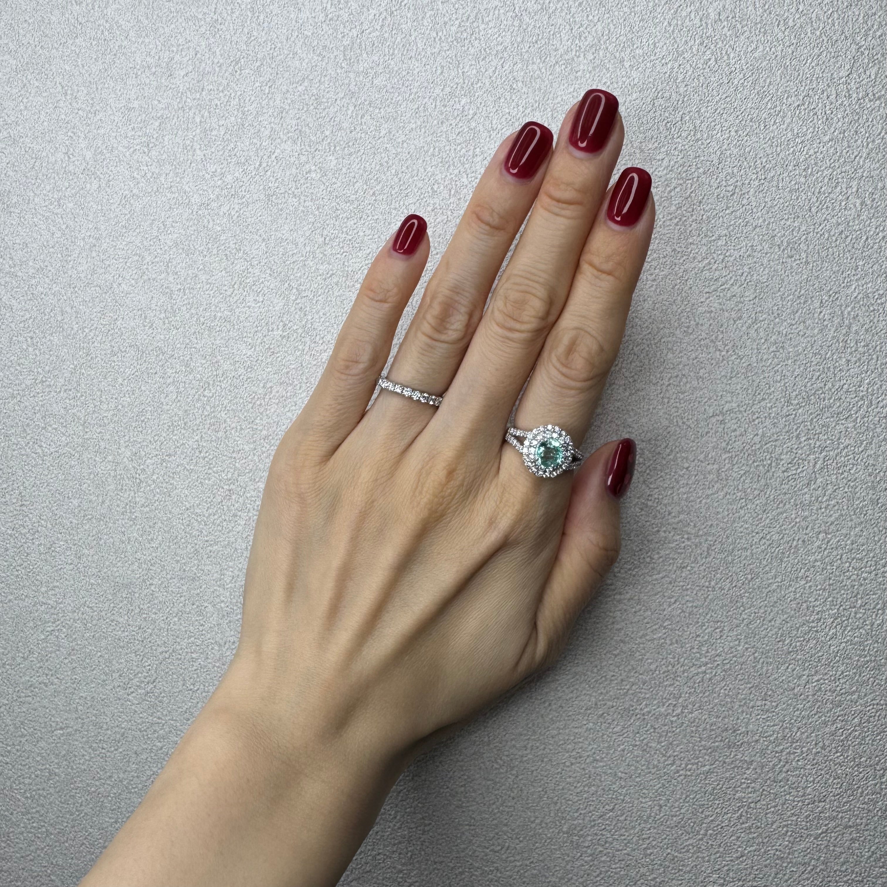 162［一点物］リング パライバトルマリン 0.7ct前後 OV PT