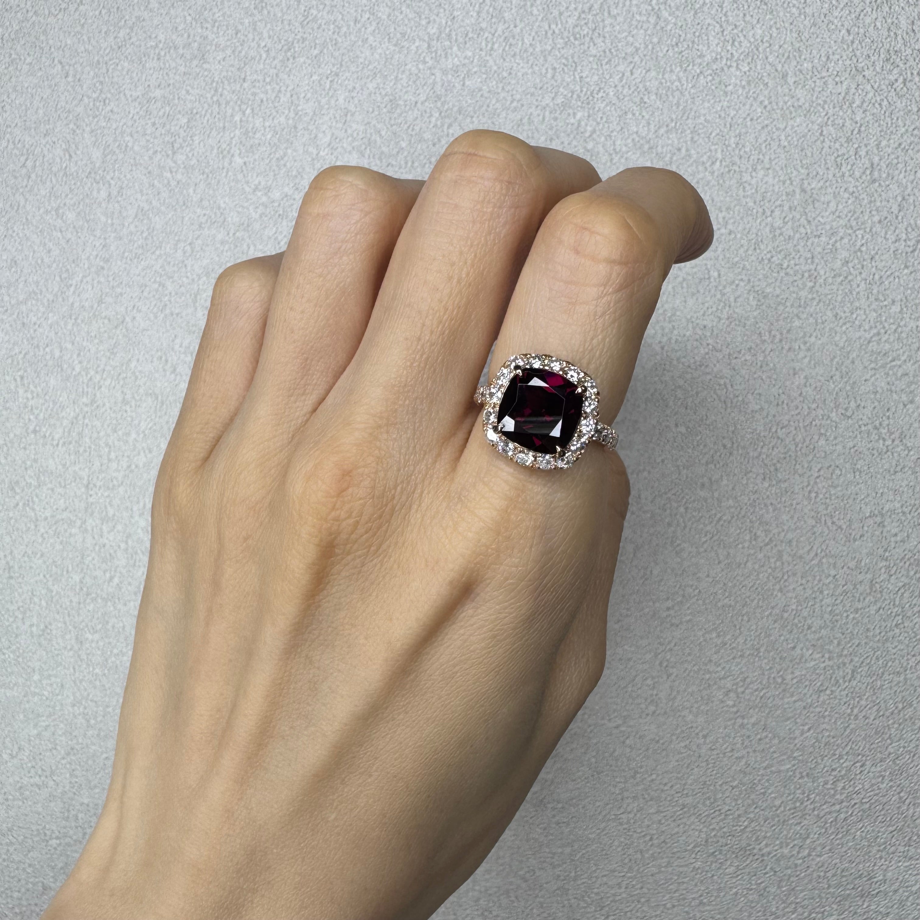 159［一点物］リング ガーネット 4ct SQ PG