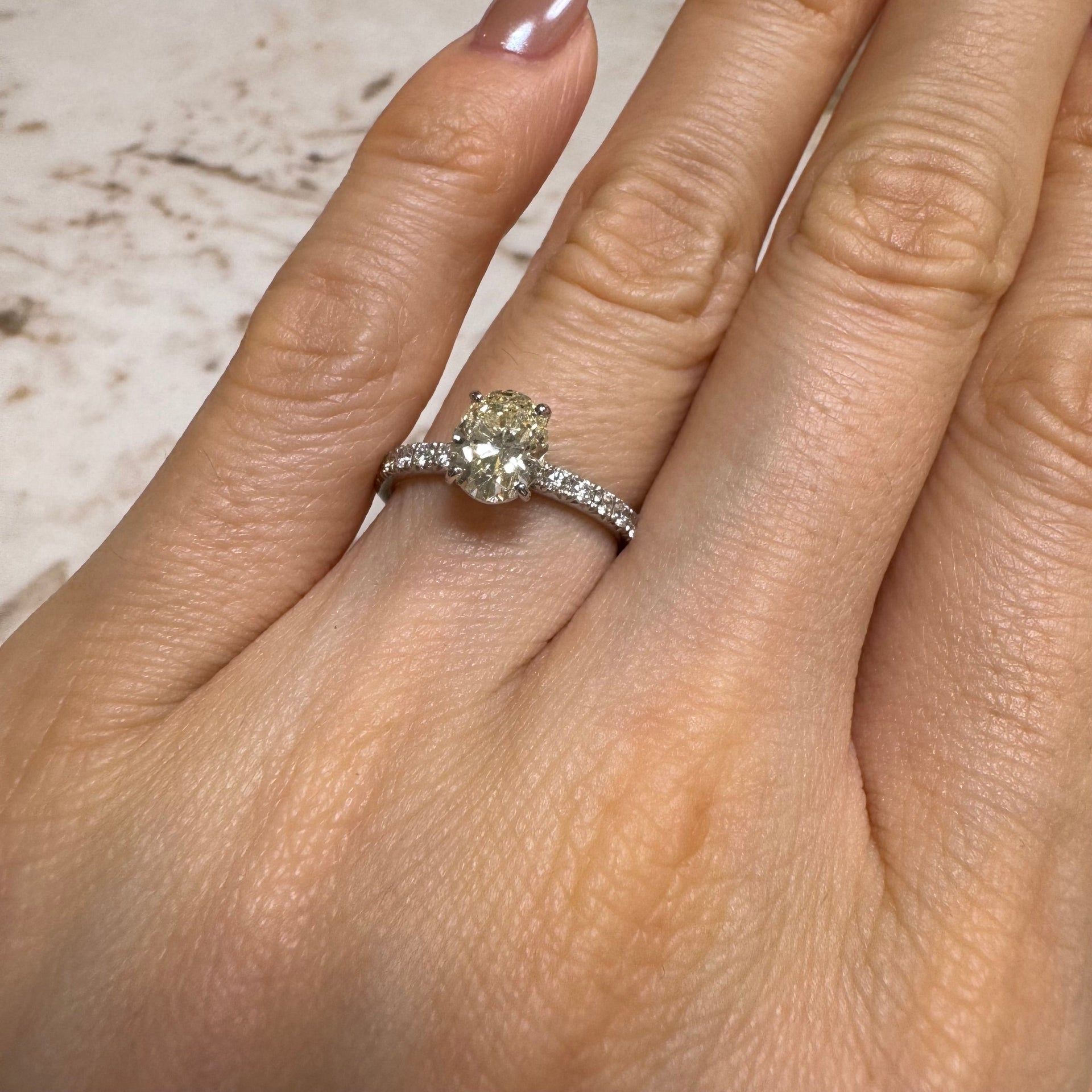 ダイヤリングD1ct前後 OV PT〜Very Light Yellow SI1 – AYAKO SAKURAI  