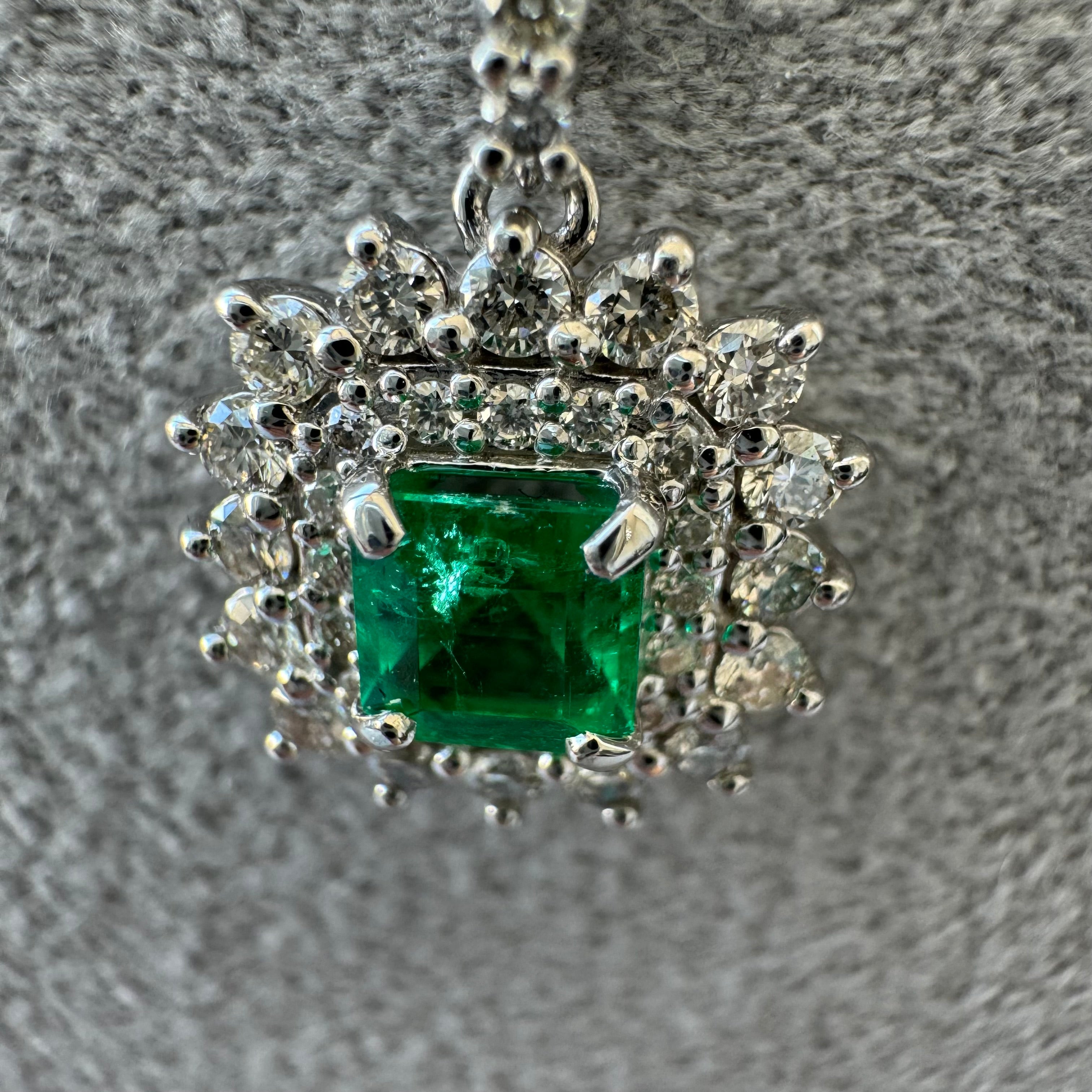 529-鮮やか綺麗 エメラルドネックレス中石0.48ct前後 SQ PT 〜｜AYAKO SAKURAI（櫻井 彩子（サクライ アヤコ））公式通販サイト