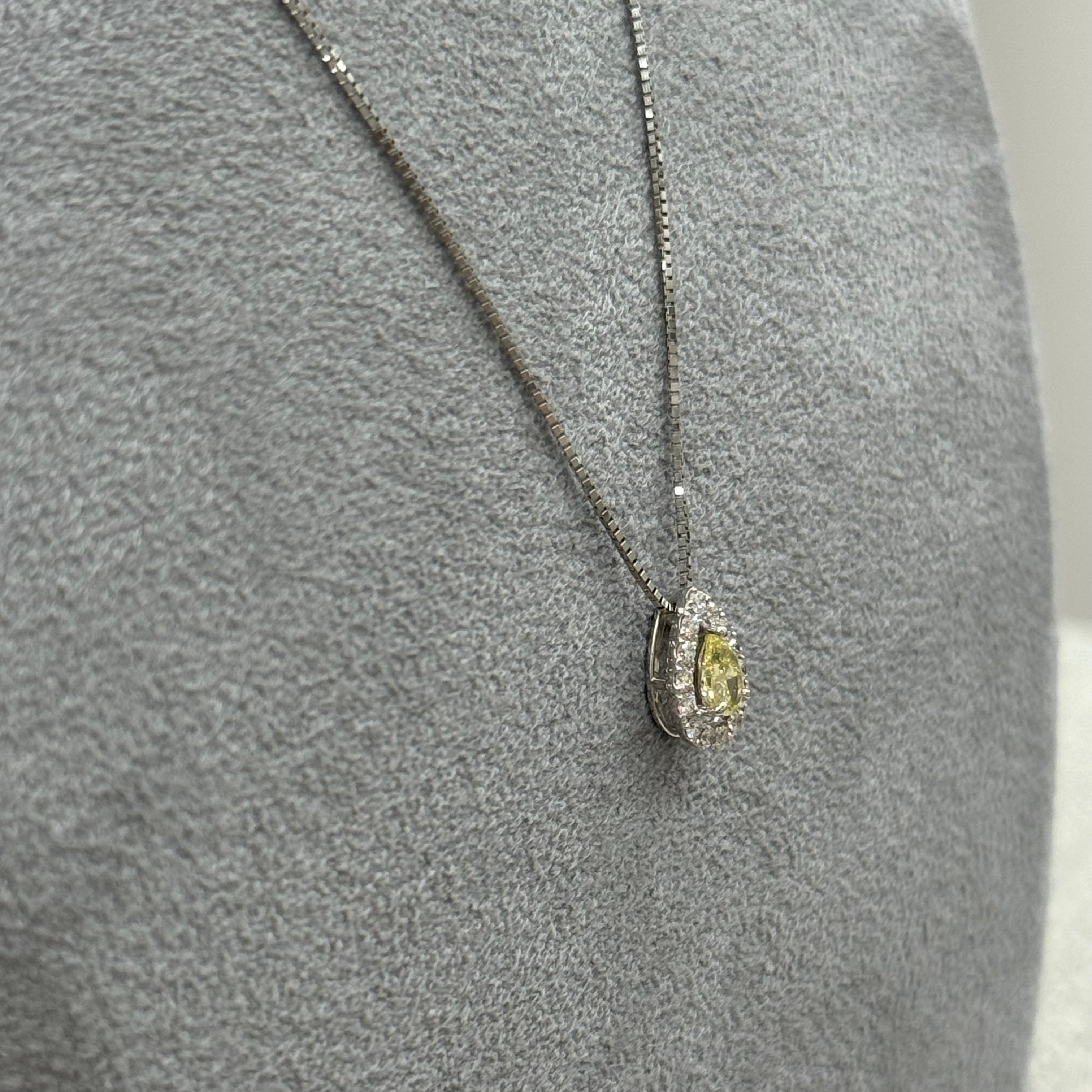 ［一点物］ネックレス ダイヤ FIY 0.3ct PS PT