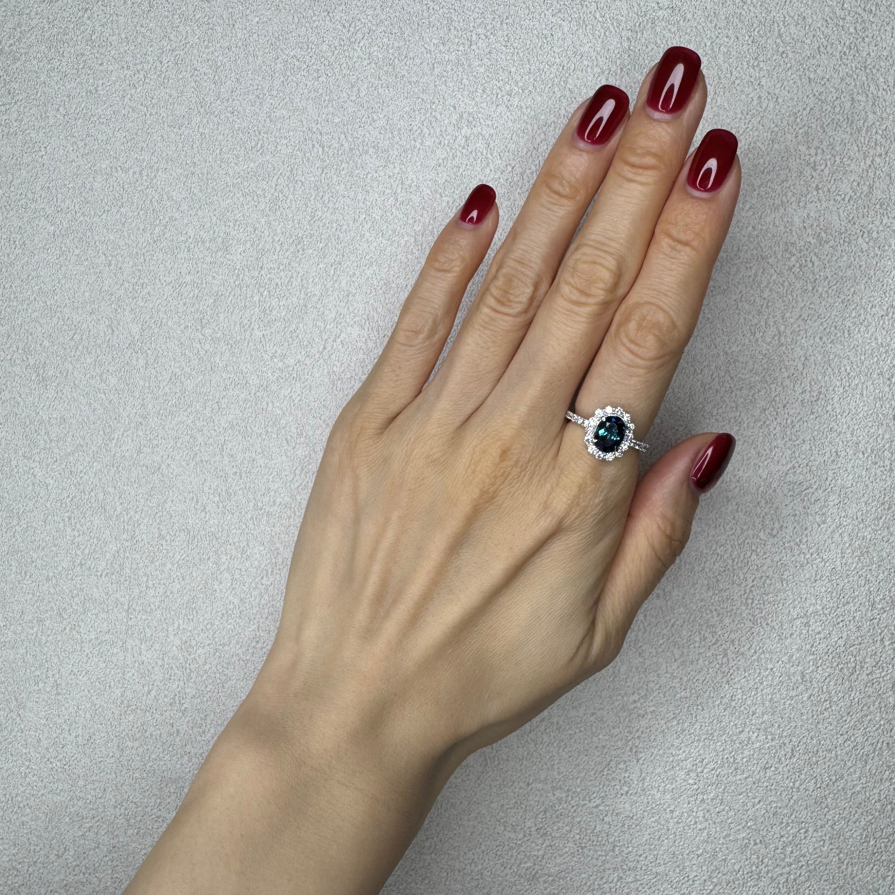 187［一点物］リング インディゴライトトルマリン 1.7ct前後 OV PT