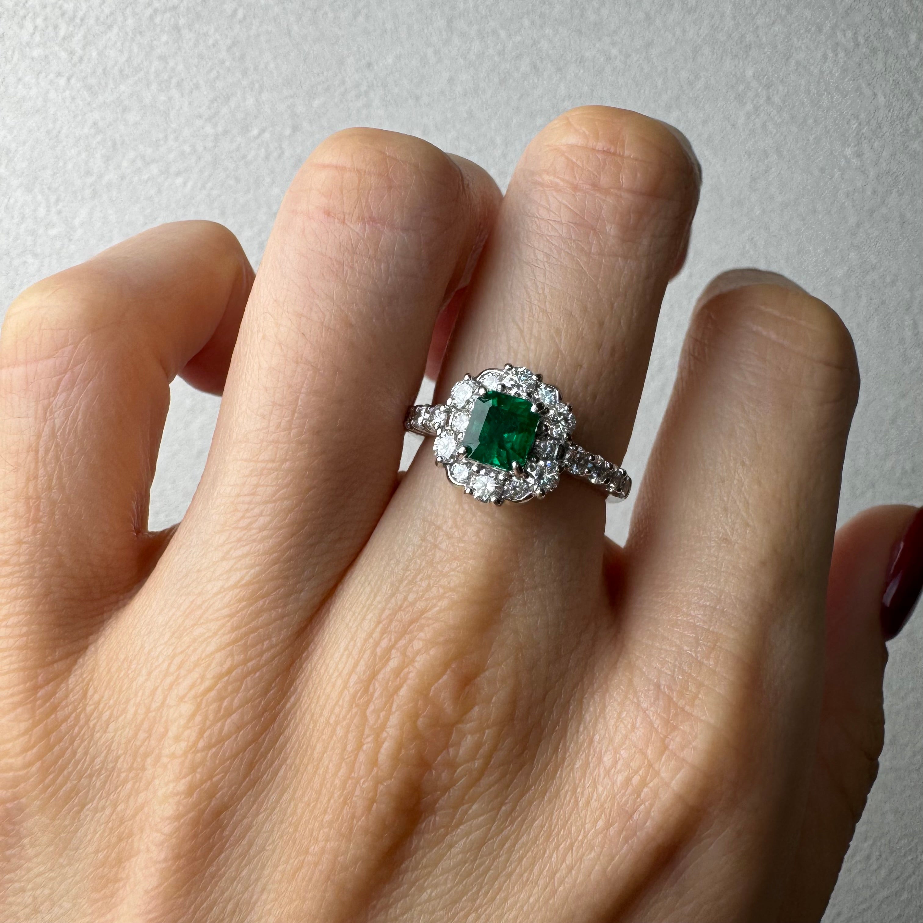 54［一点物/マノン］リング エメラルド 0.6ct前後 SQ PT