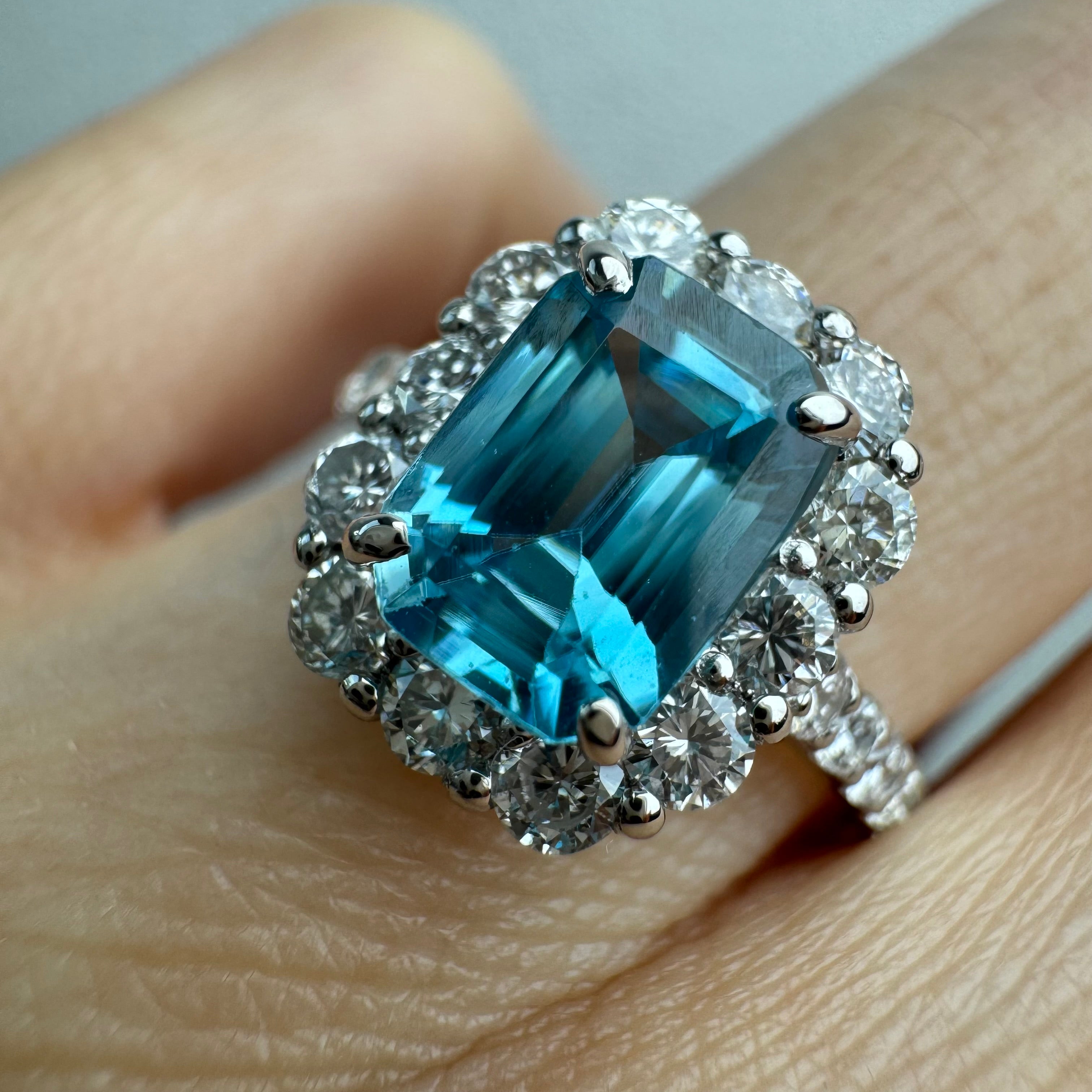 166［一点物］リング ジルコン 2.0ct前後 SQ PT