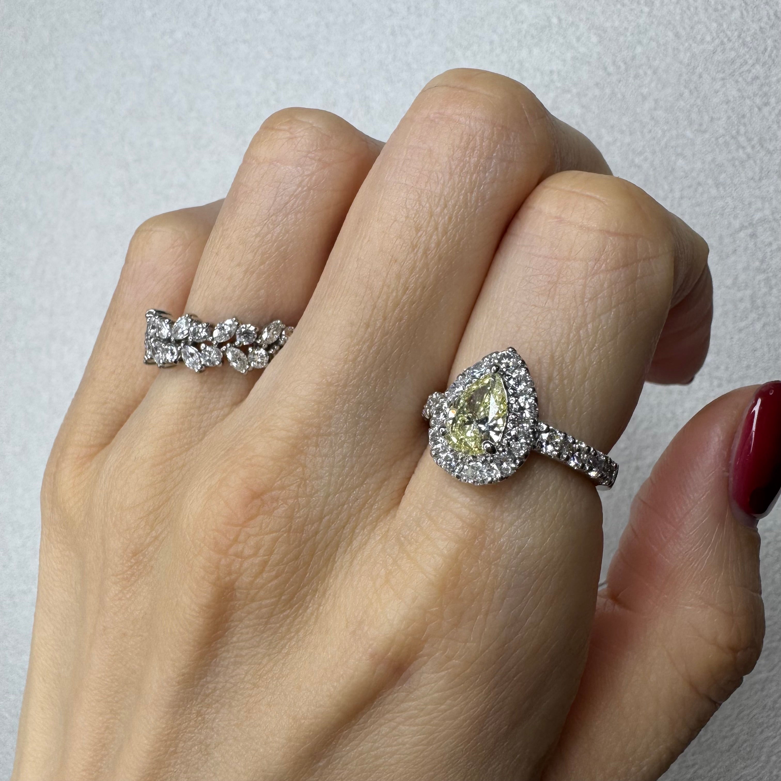 16［一点物］リング ダイヤ 0.9ct PS PT