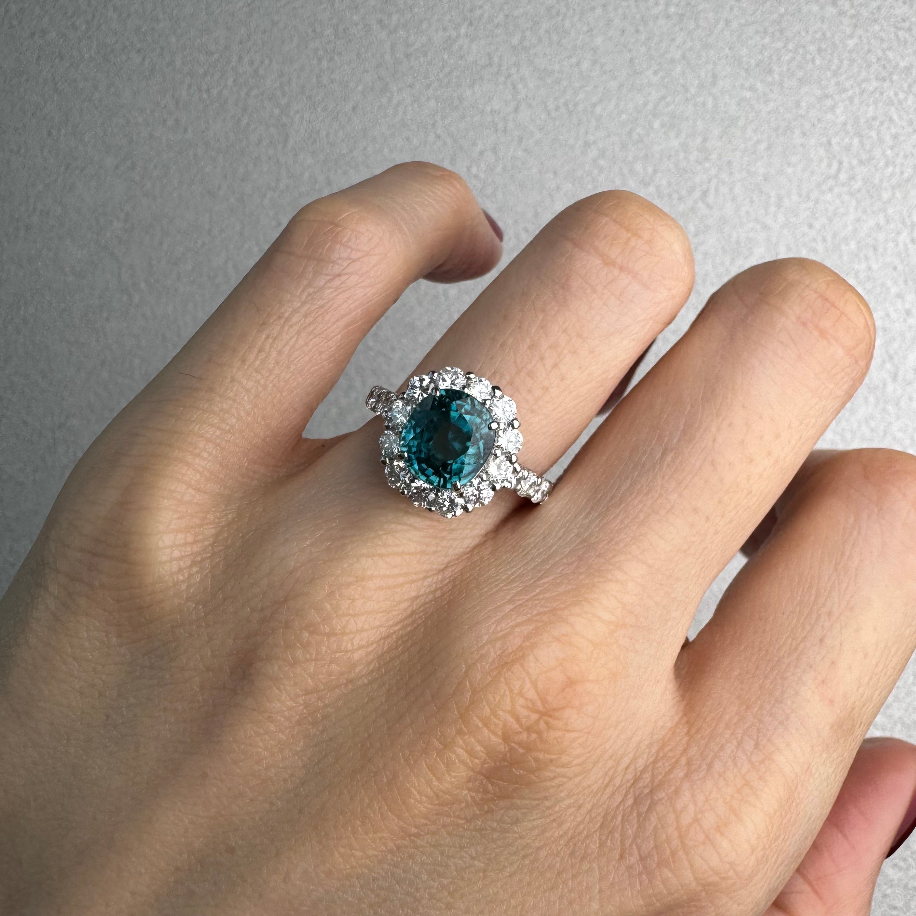 167［一点物］リング ジルコン 4.4ct前後 OV PT