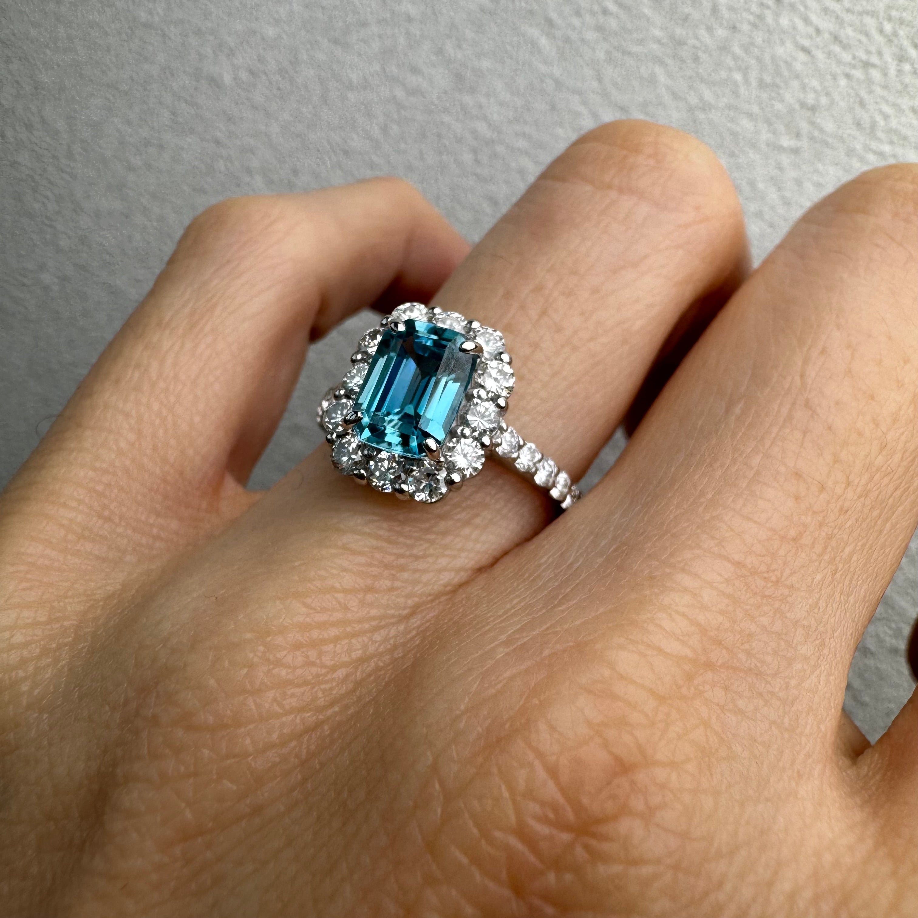 166［一点物］リング ジルコン 2.0ct前後 SQ PT