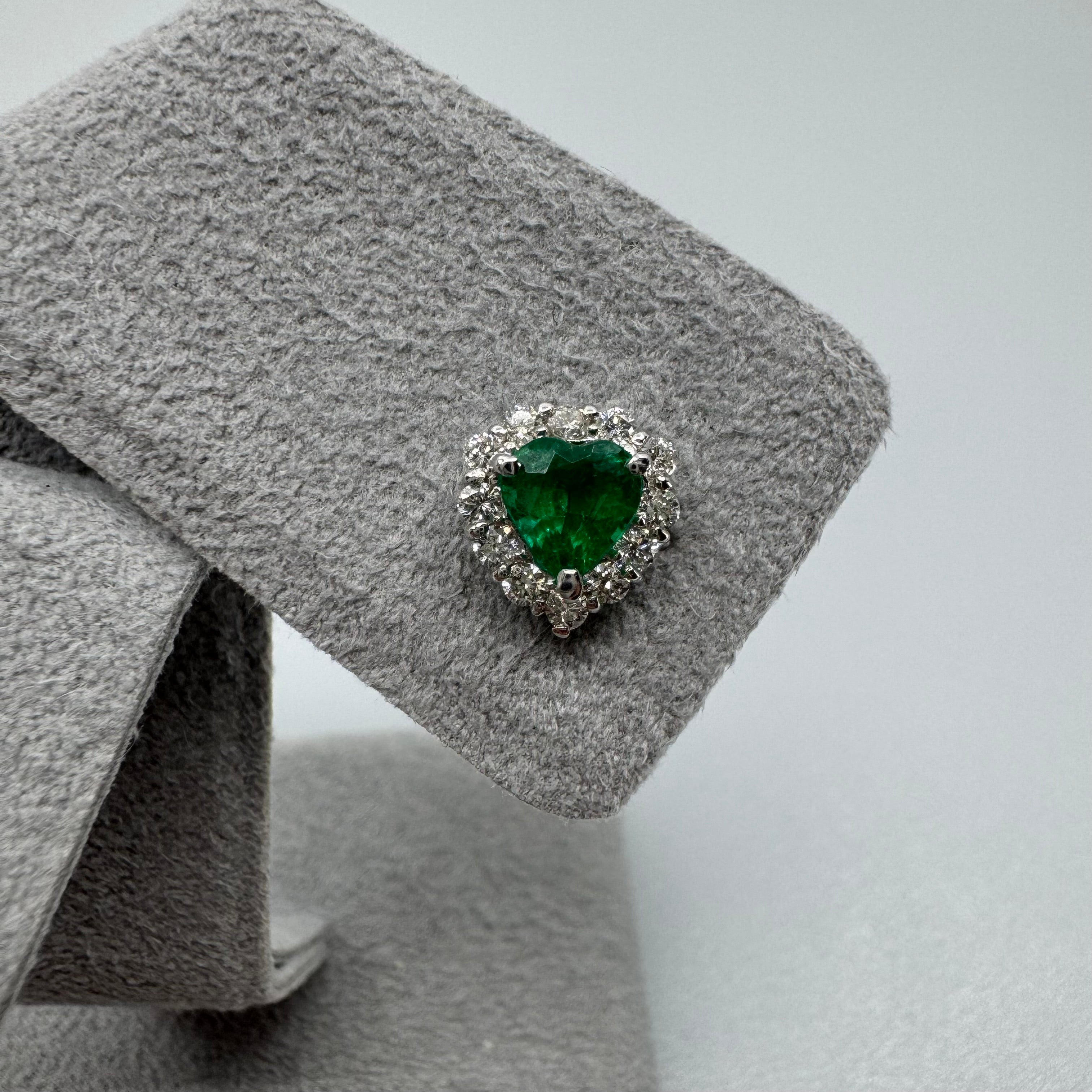 37［一点物/エムロード］ピアス エメラルド 0.5ct×2 HS PT