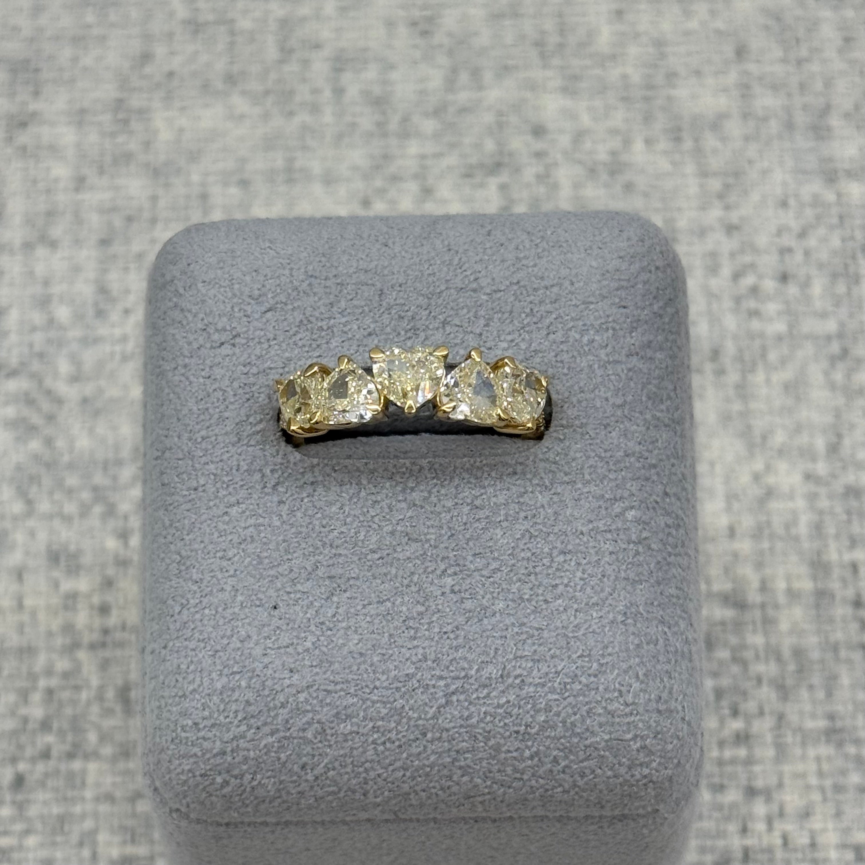 ［アメリインフィニティ］リング ダイヤ 1pc0.5ct×5pc HS YG