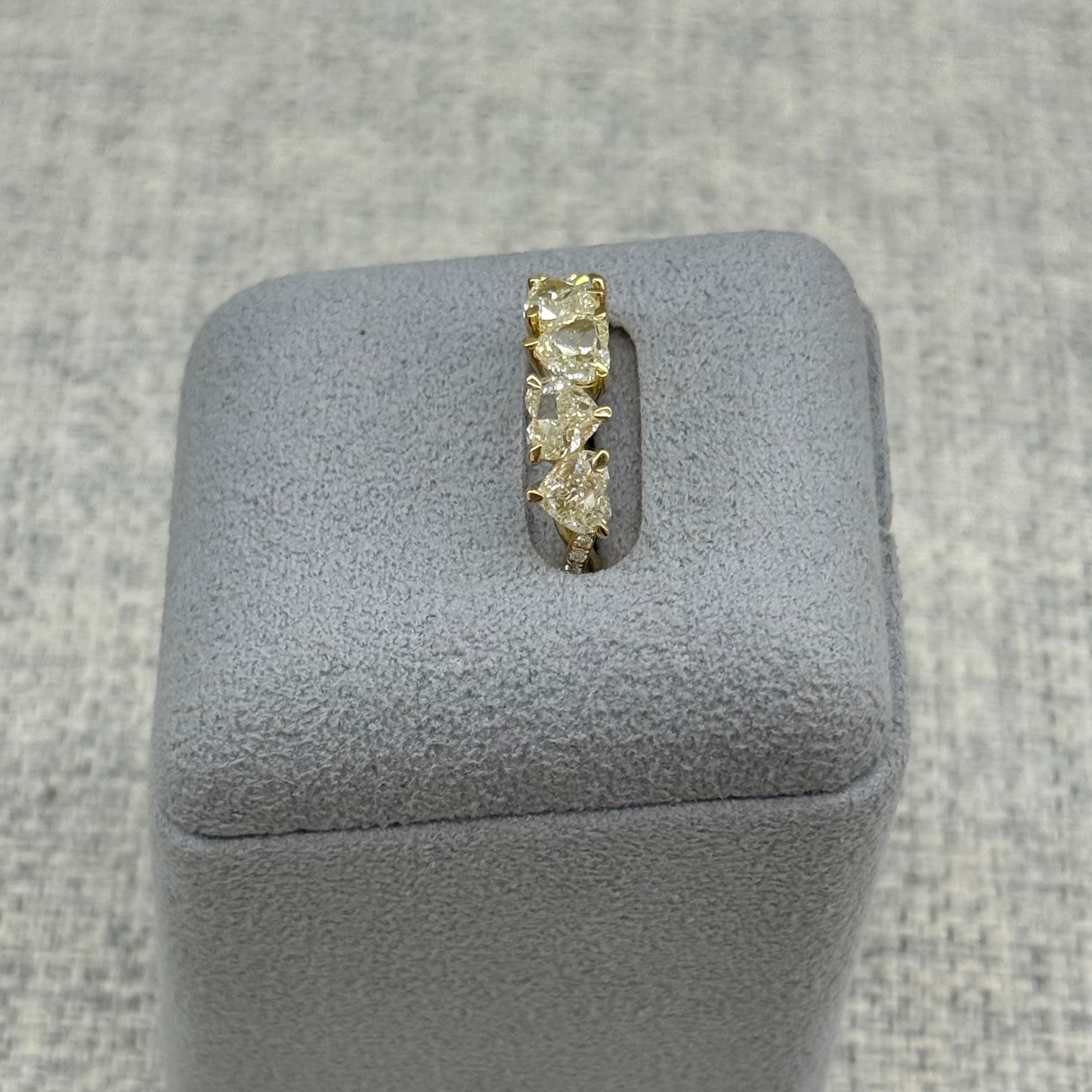 ［アメリインフィニティ］リング ダイヤ 1pc0.5ct×5pc HS YG