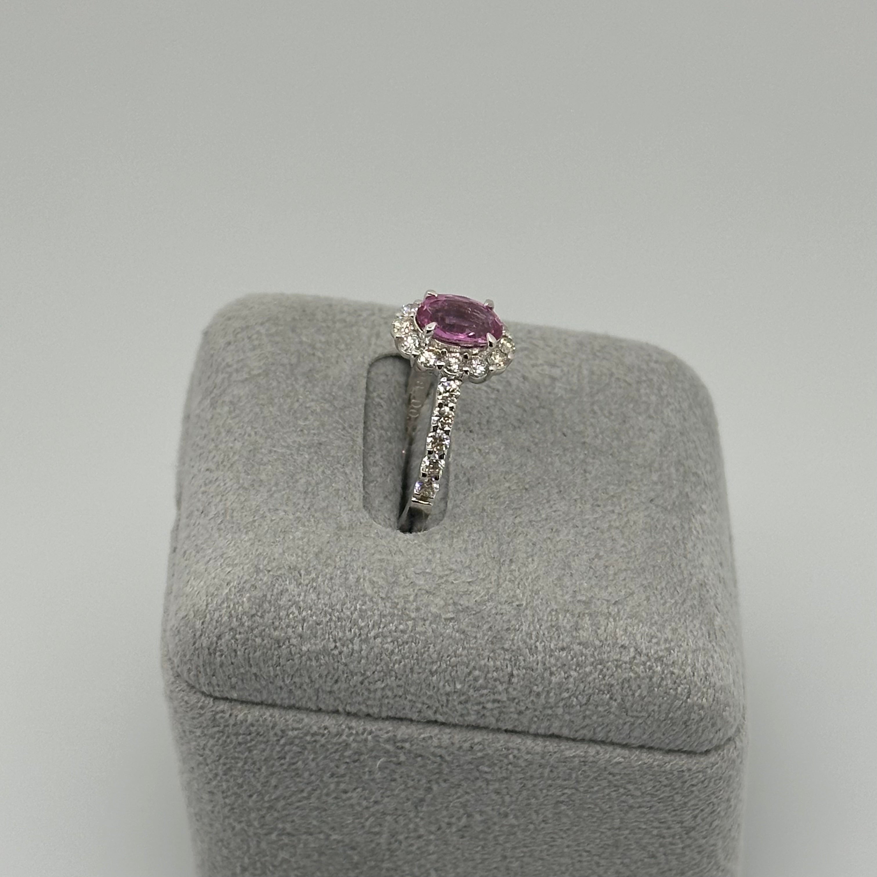 96［一点物］リング ピンクサファイア 0.8ct前後 OV PT