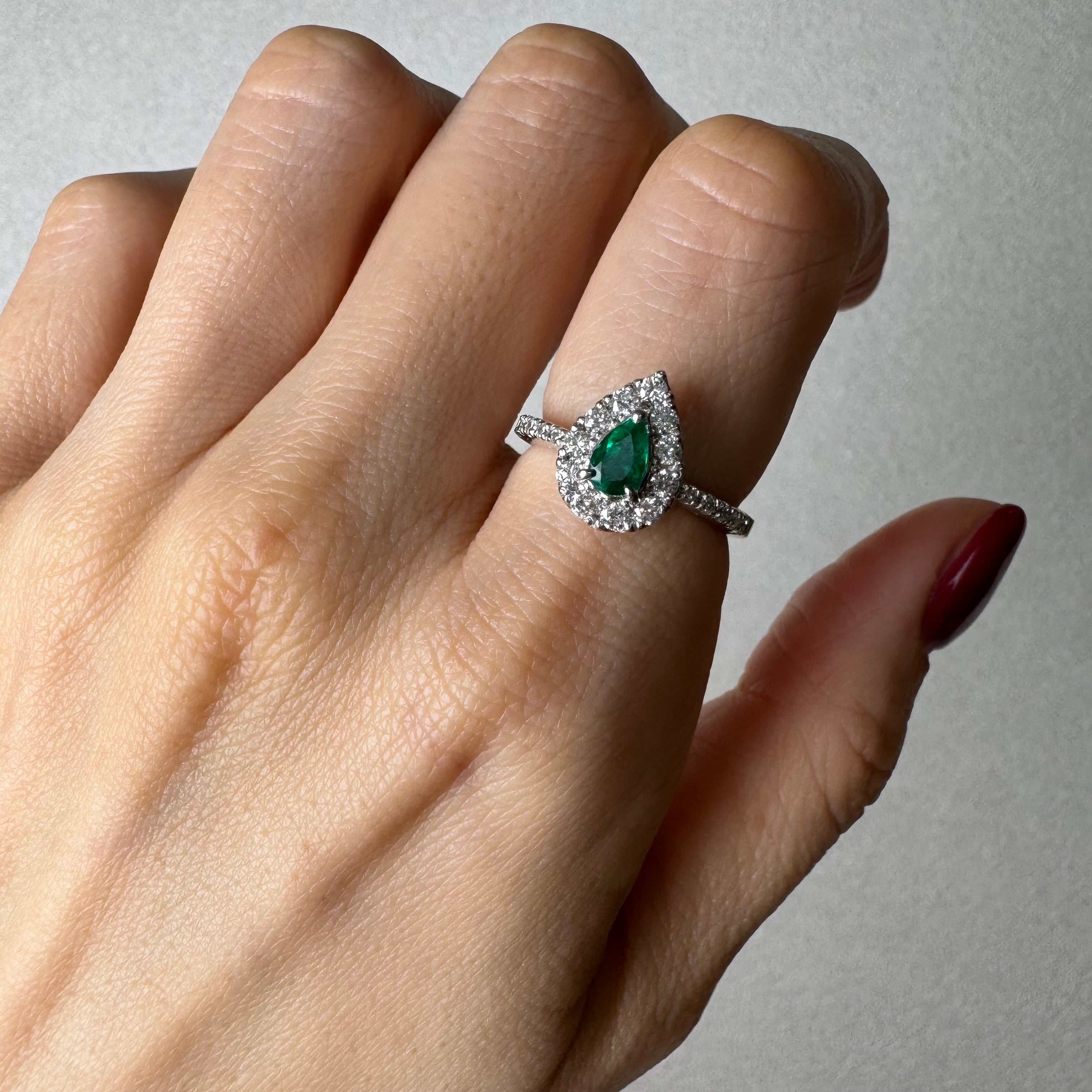 49［一点物］リング エメラルド 0.3ct前後 PS PT