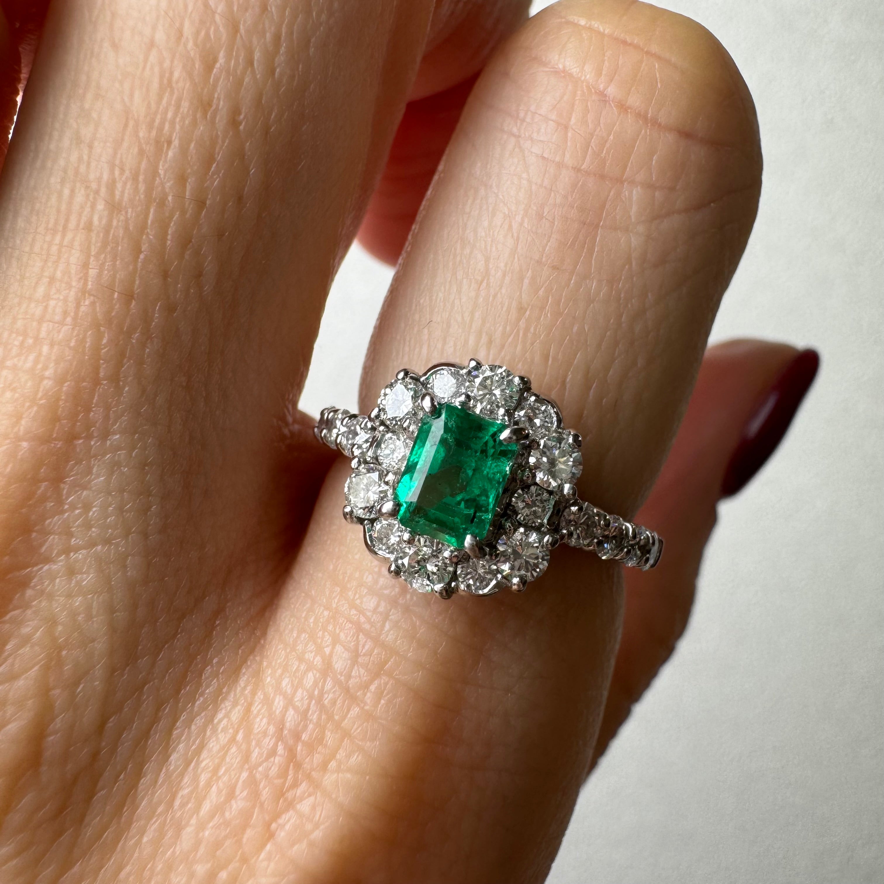 53［一点物/マノン］リング エメラルド 0.7ct前後 SQ PT