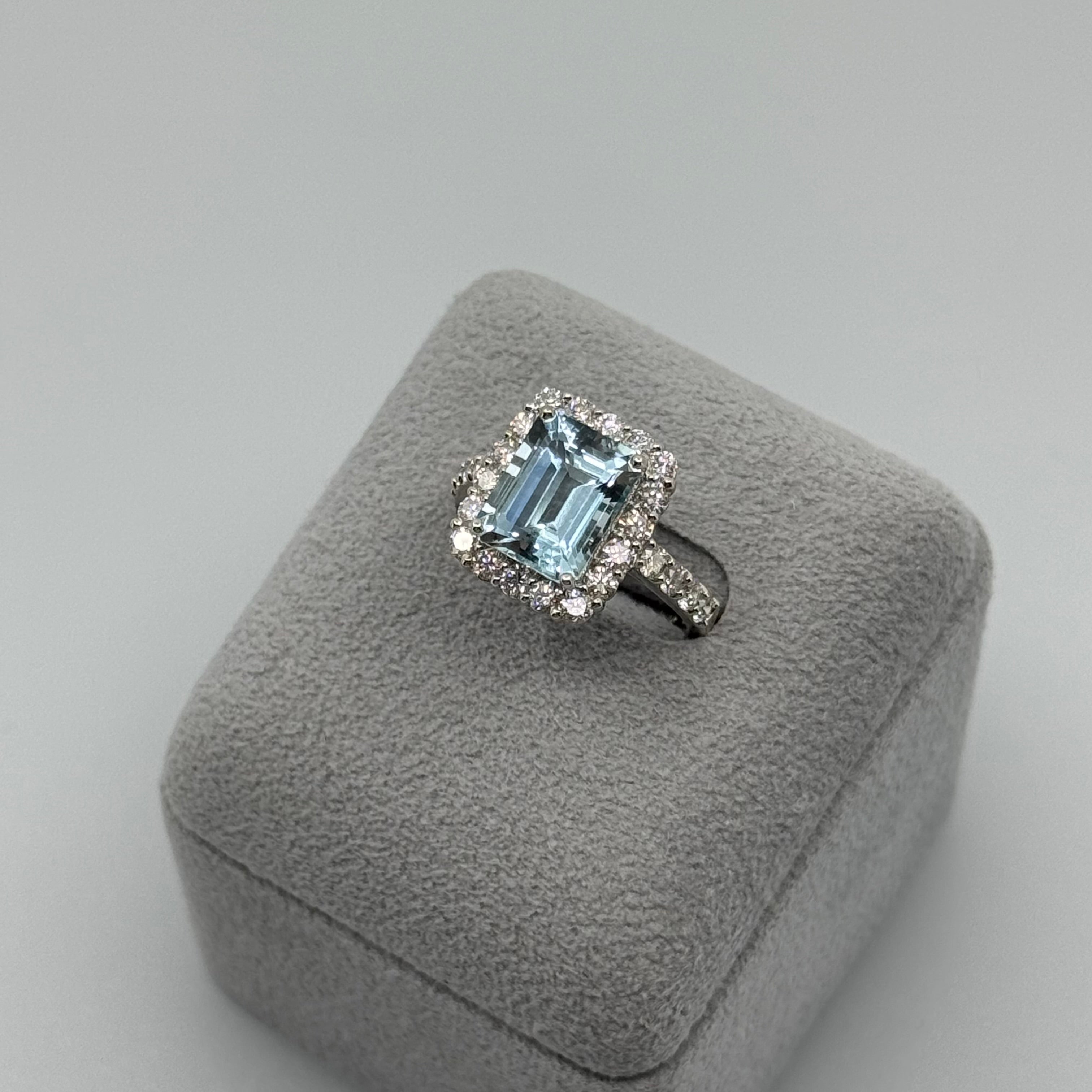 ［湖のドレス］リング アクアマリン