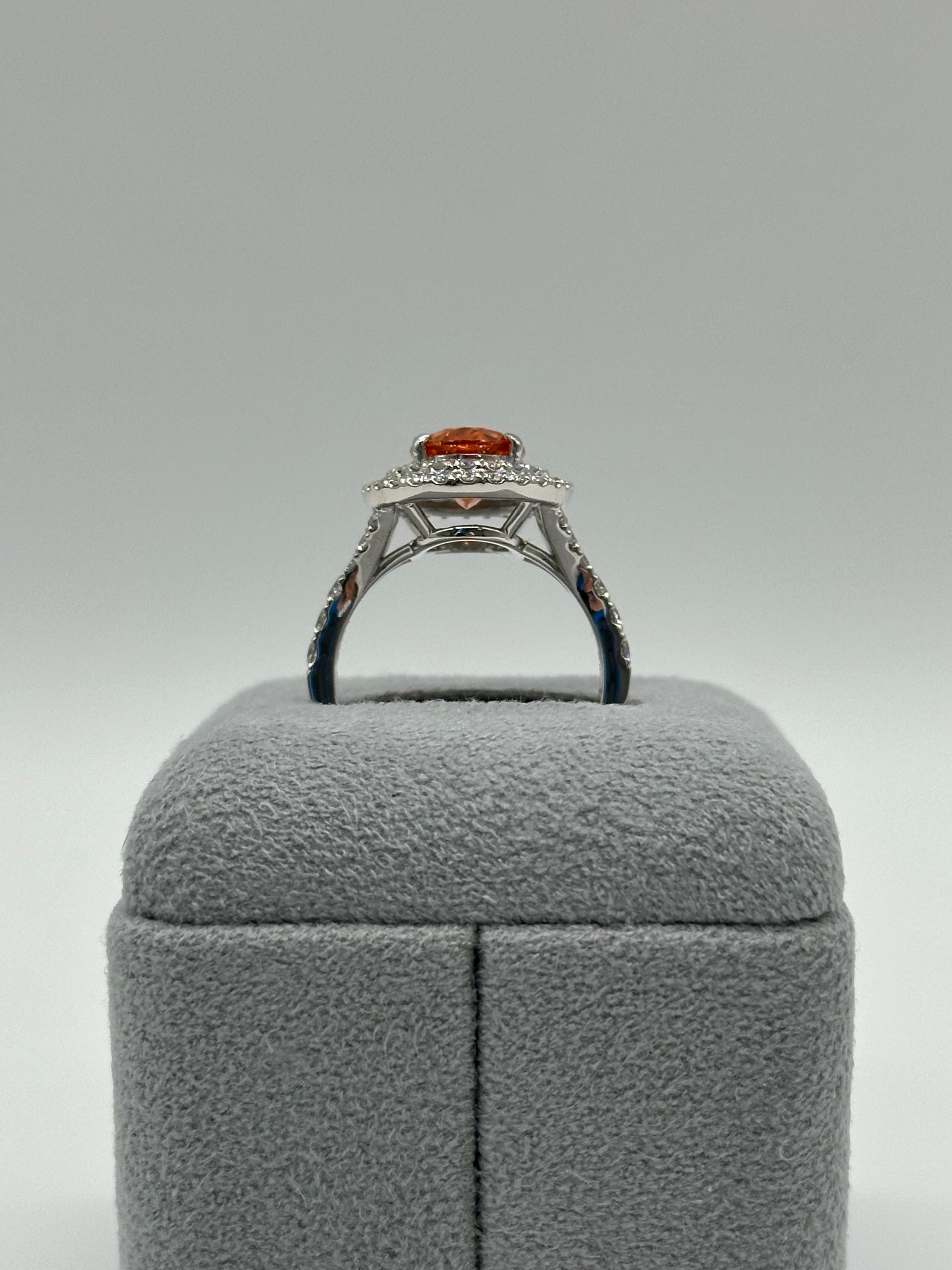 ［一点物] リング マンダリンガーネット 3.5ct前後 OV PT