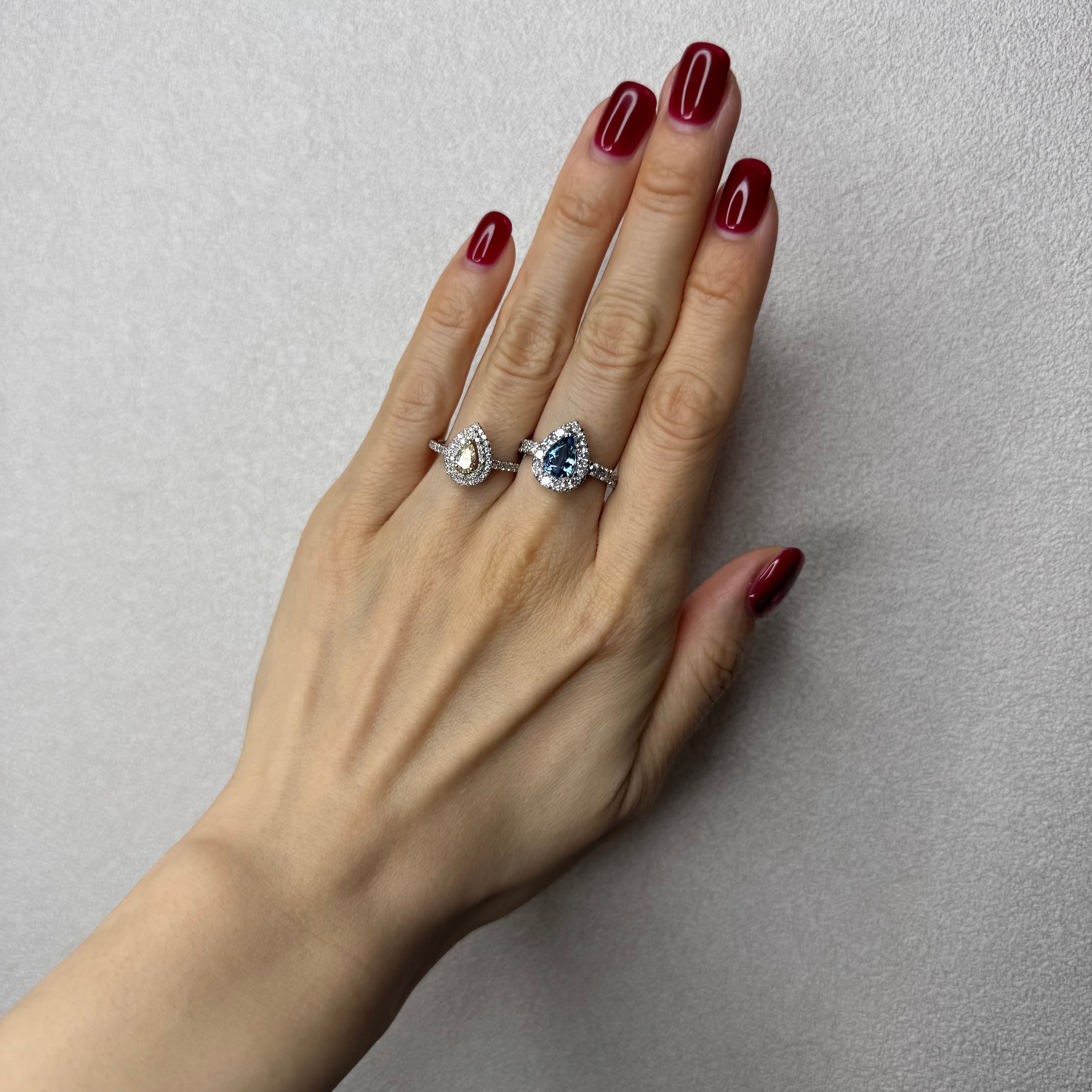 171［一点物］リング アクアマリン 1.2ct PS PT