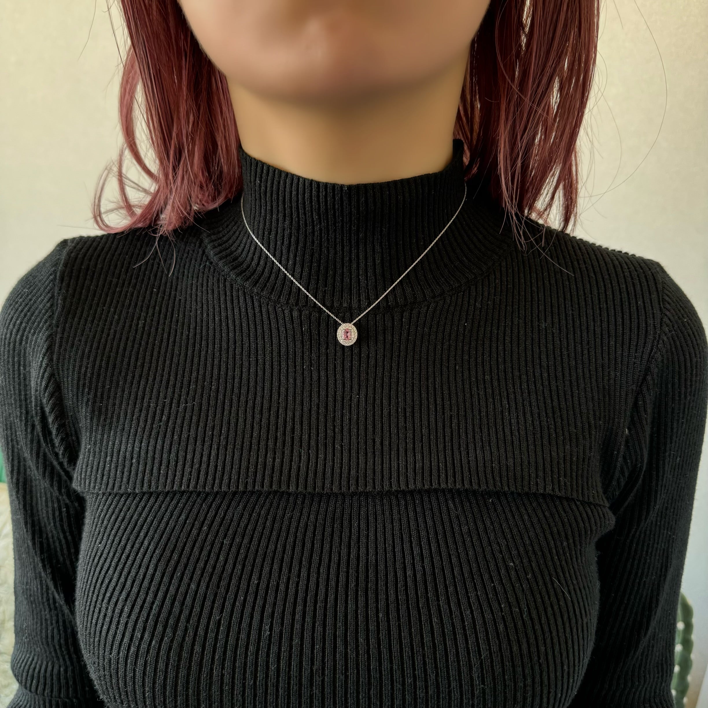 525-パパラチア 0.5ct前後 OV PT ネックレス〜DGL めちゃくちゃ色が良いです🩷｜AYAKO SAKURAI（櫻井 彩子（サクライ アヤコ））公式通販サイト