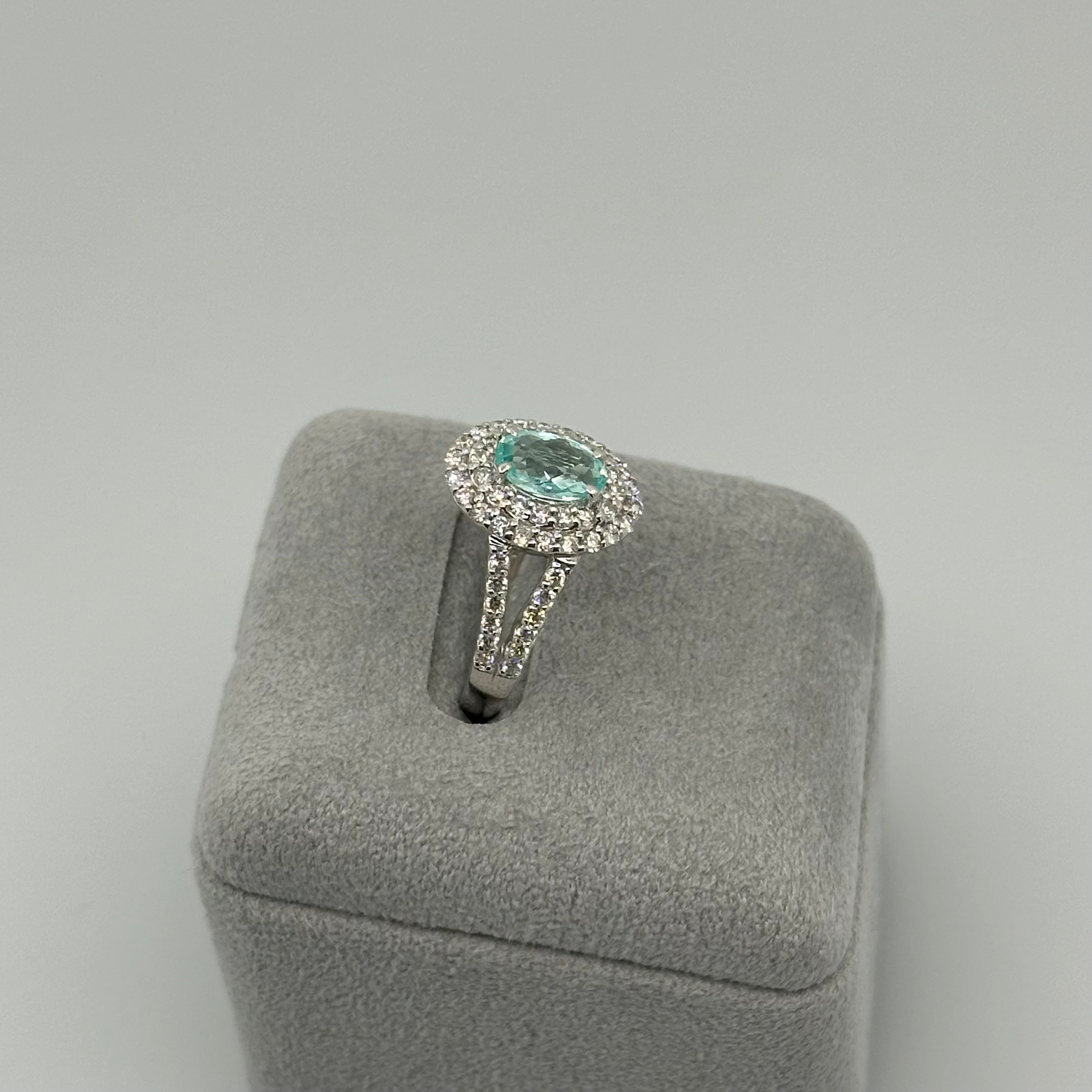 161［一点物］リング パライバトルマリン 0.7ct前後 OV PT