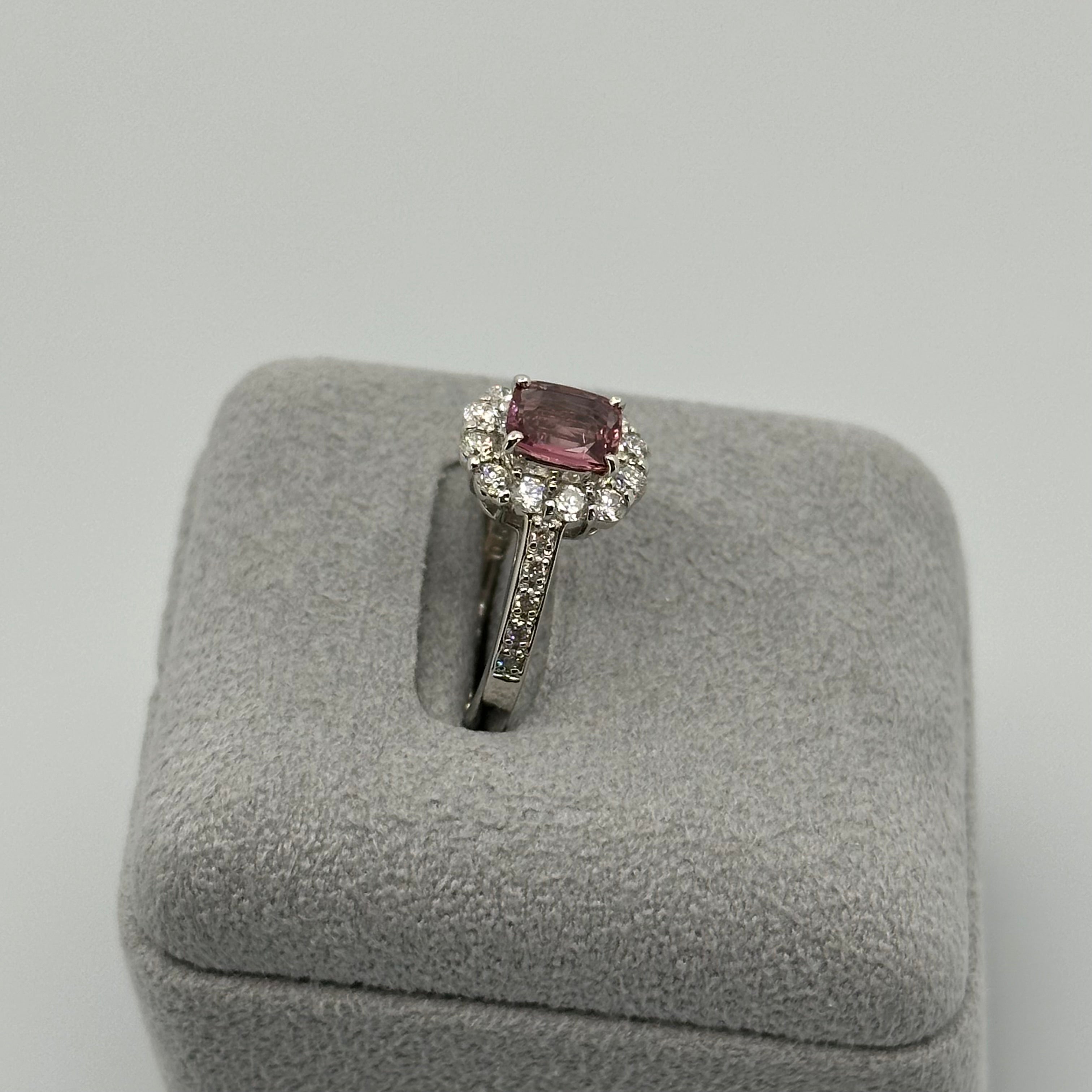 131［一点物］リング パパラチアサファイア 1ct SQ PT