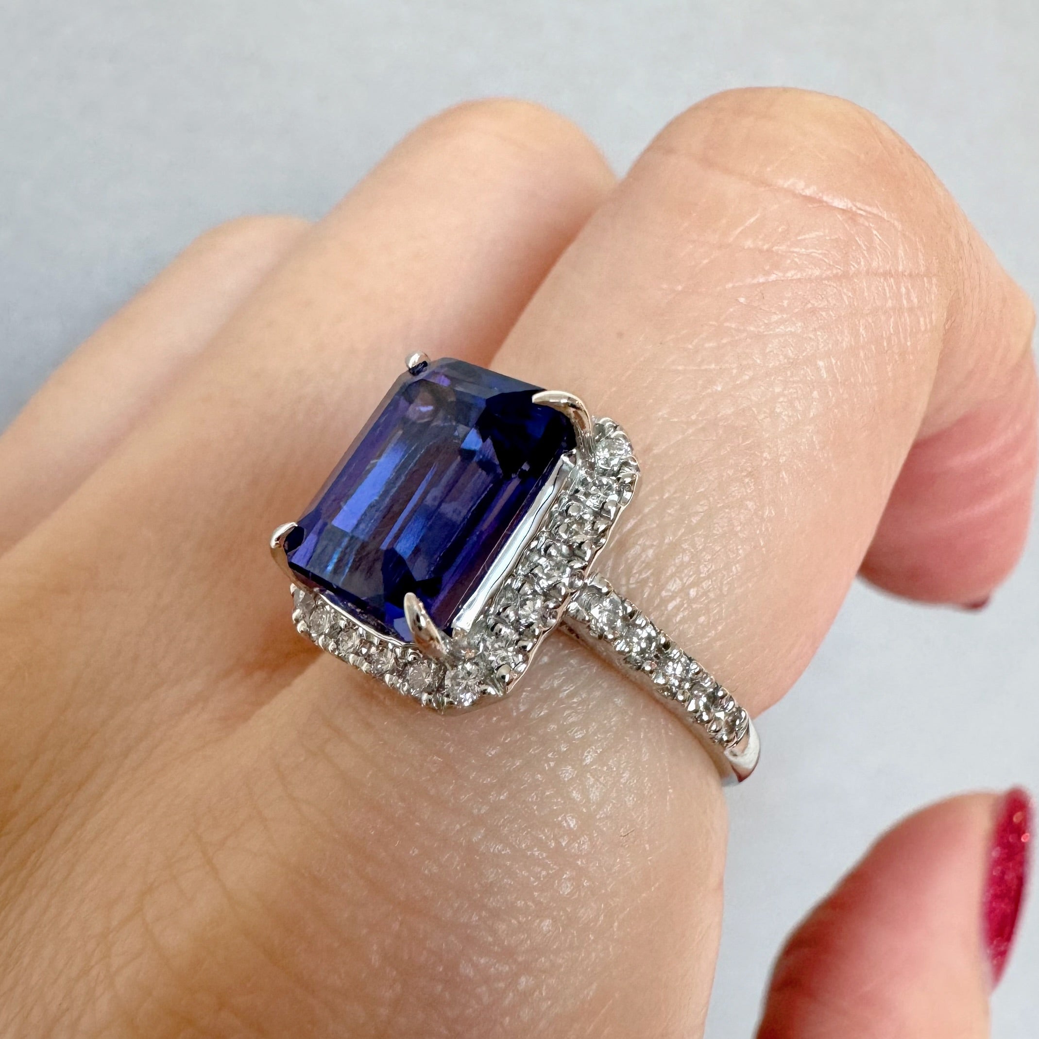 195［一点物］リング タンザナイト 4.2～4.8ct SQ PT