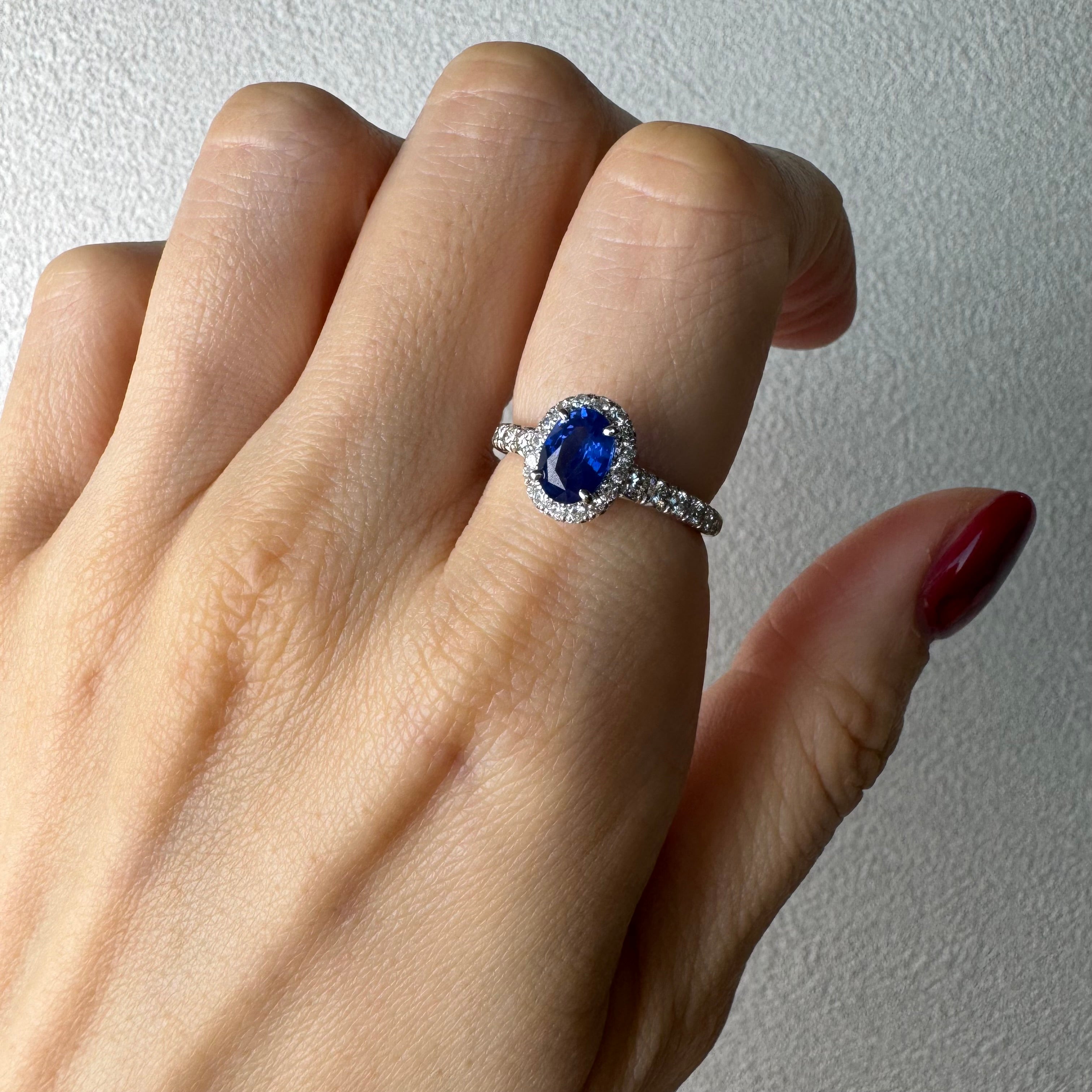 110［一点物］リング ブルーサファイア 0.9ct前後 OV PT