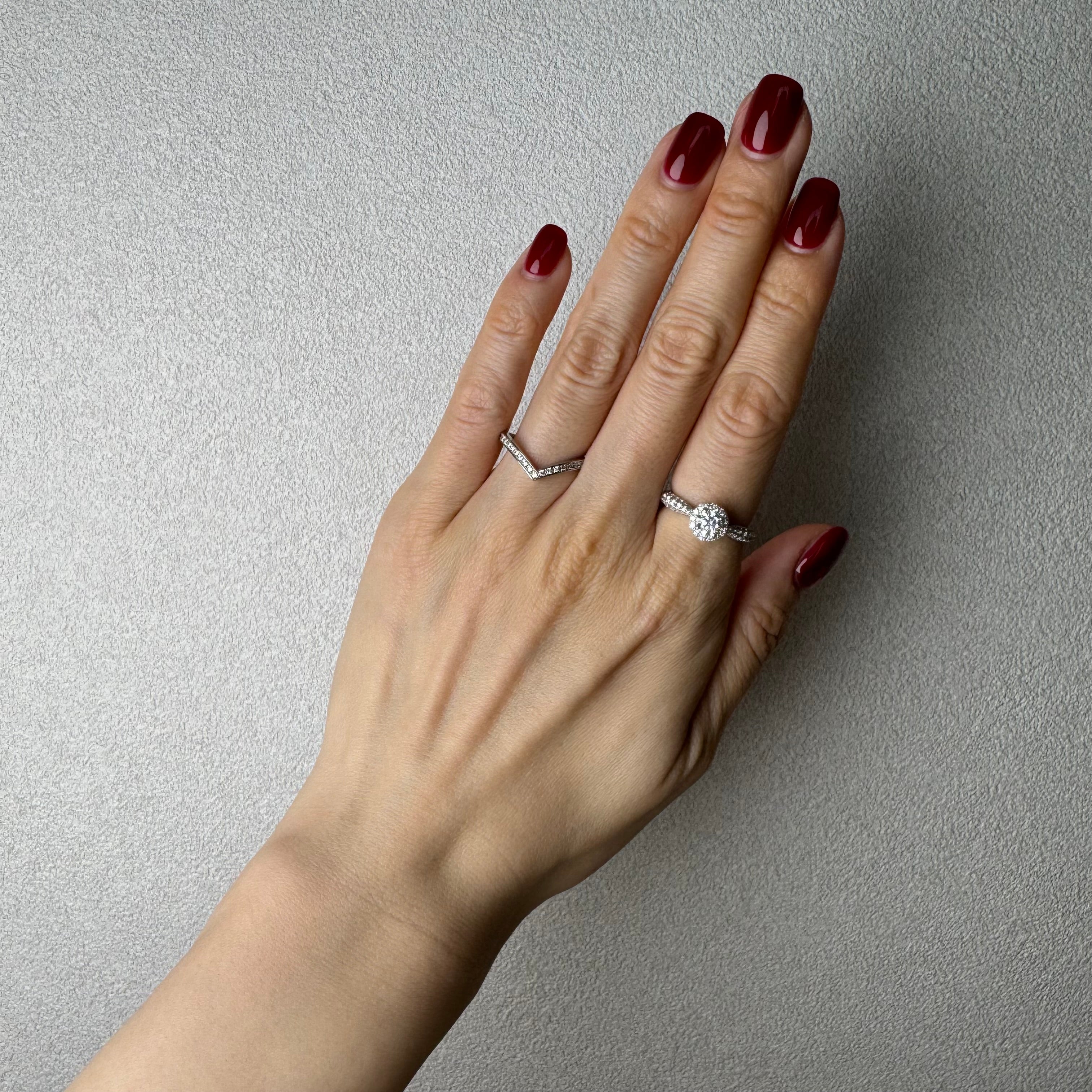 3［一点物/パリの小路］リング ダイヤ0.5ct前後 RO K18YG/PT