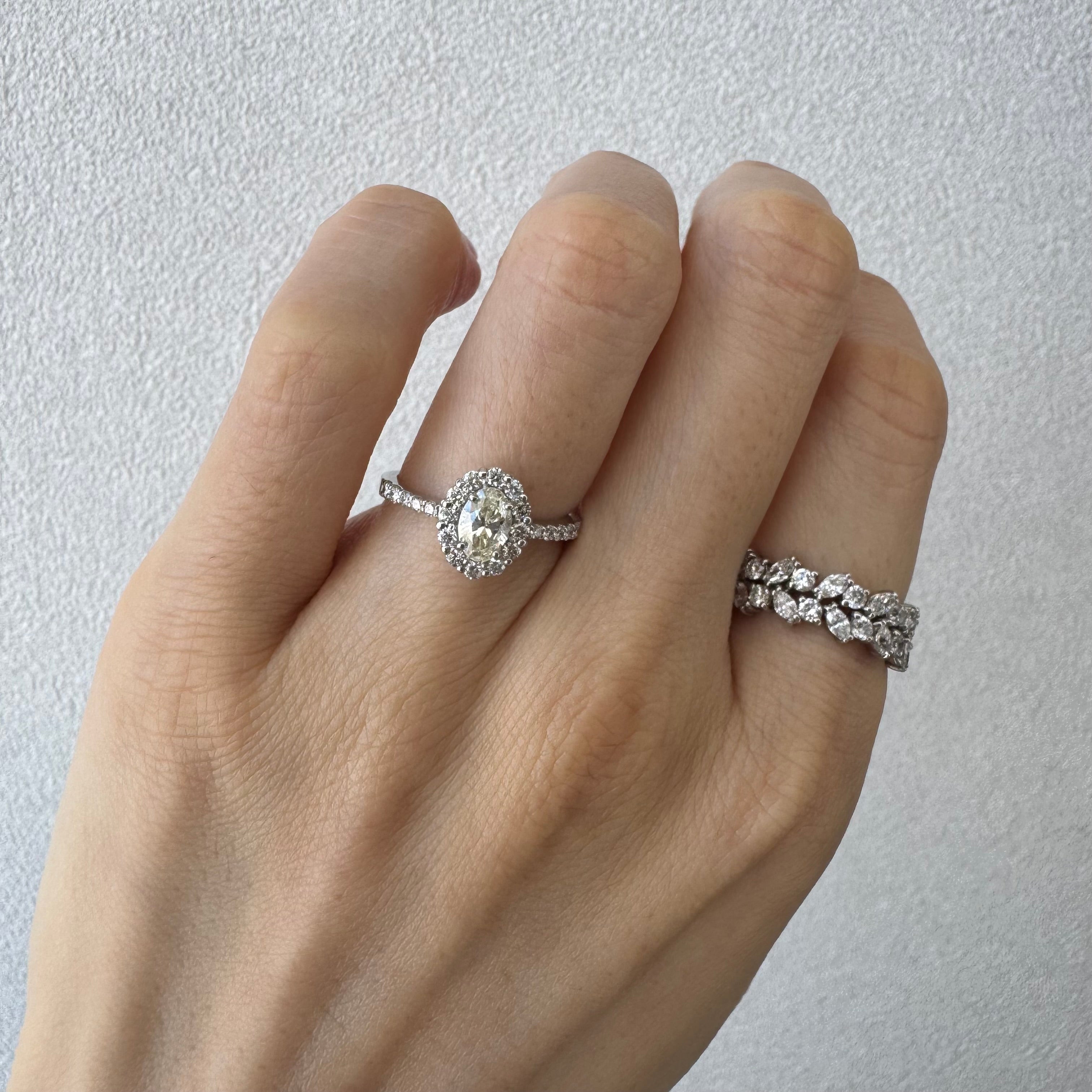 11［一点物］リング ダイヤ 0.5ct OV PT