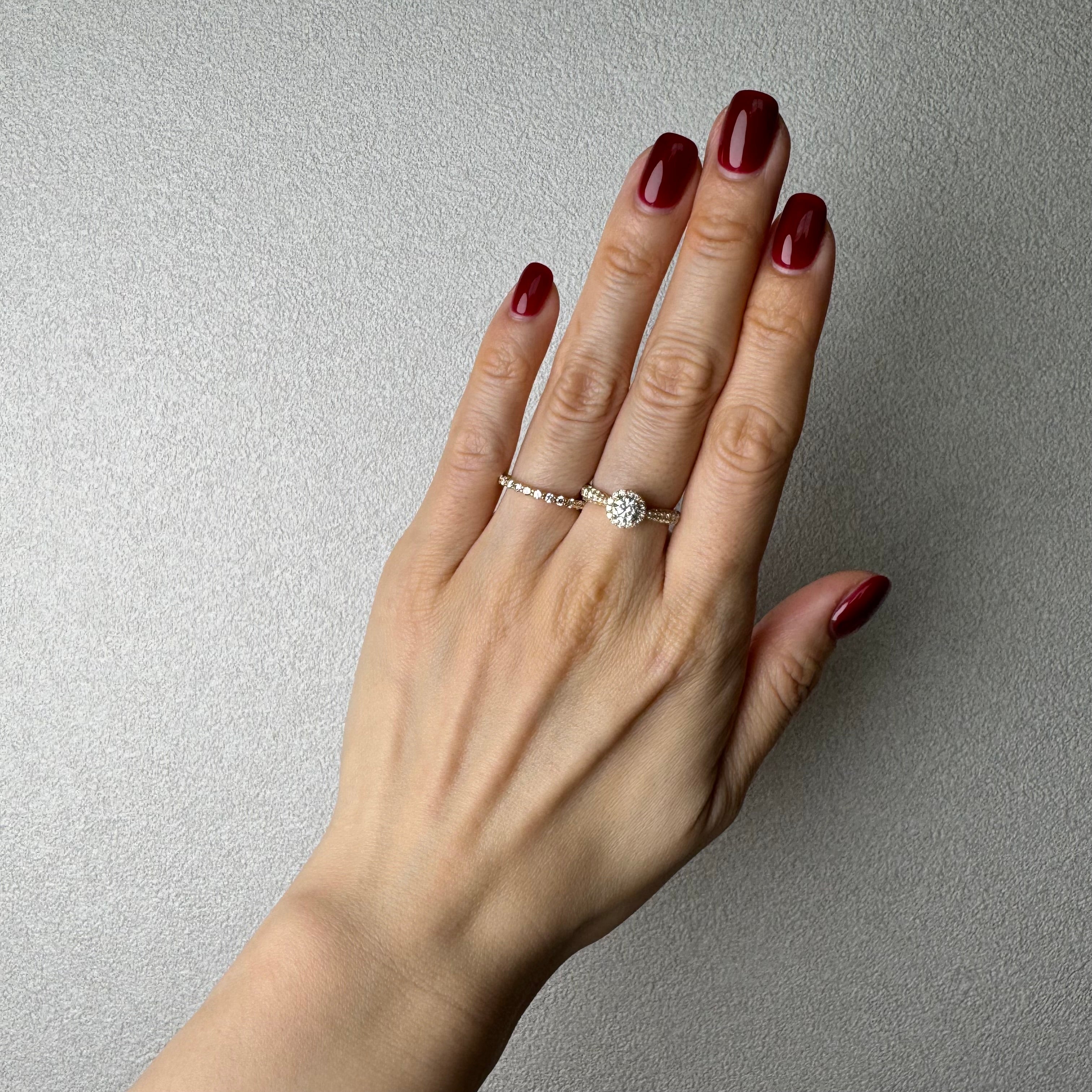 3［一点物/パリの小路］リング ダイヤ0.5ct前後 RO K18YG/PT