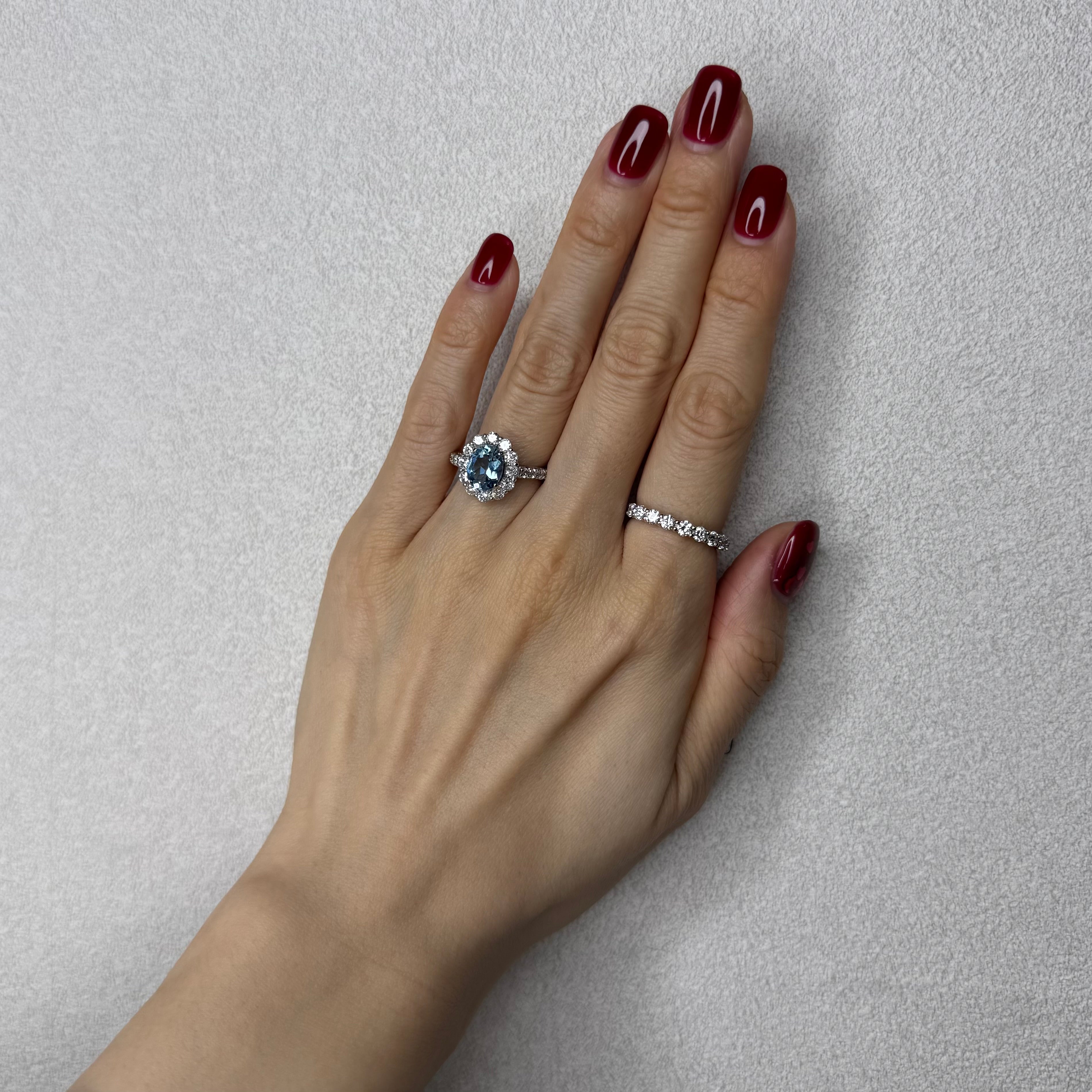 170［一点物］リング アクアマリン 1.5ct前後 OV PT