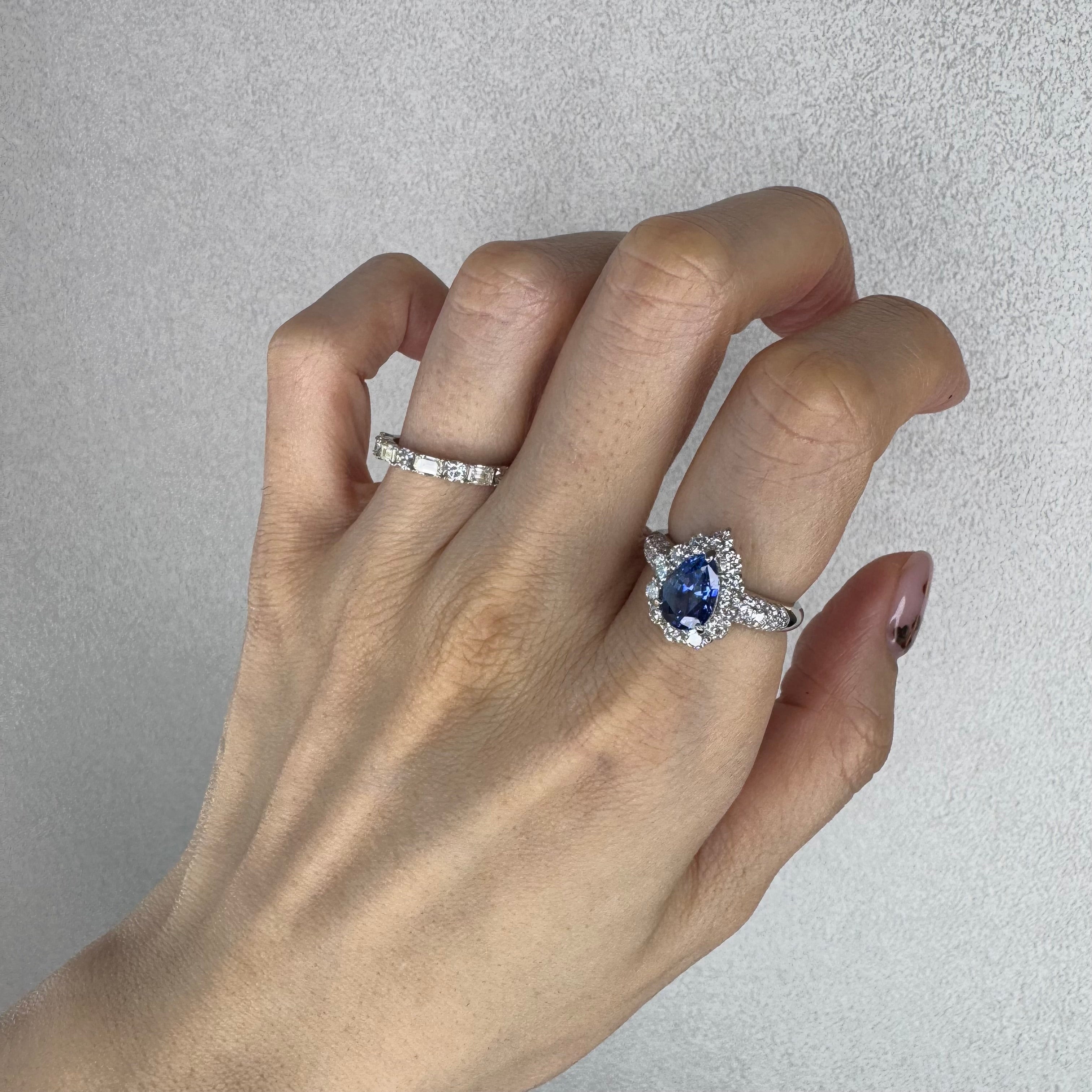 123［一点物］リング ブルーサファイア 2.2ct PS PT