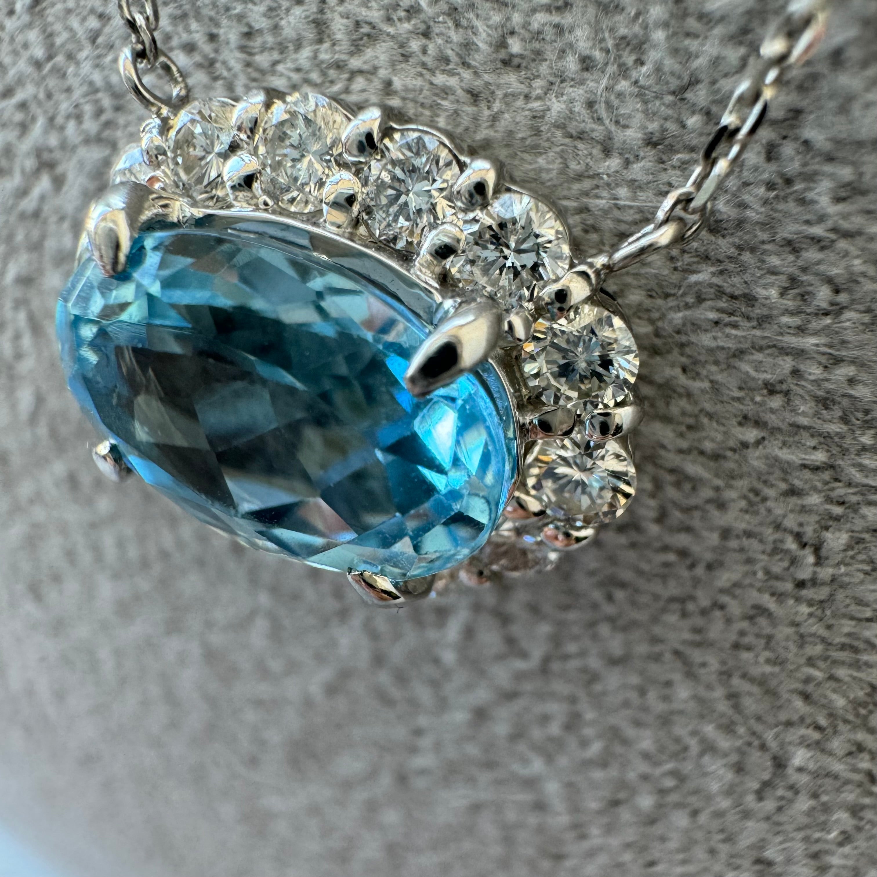 536-綺麗 アクアマリンネックレス中石AQ2.7ct前後 OV PT｜AYAKO SAKURAI（櫻井 彩子（サクライ アヤコ））公式通販サイト