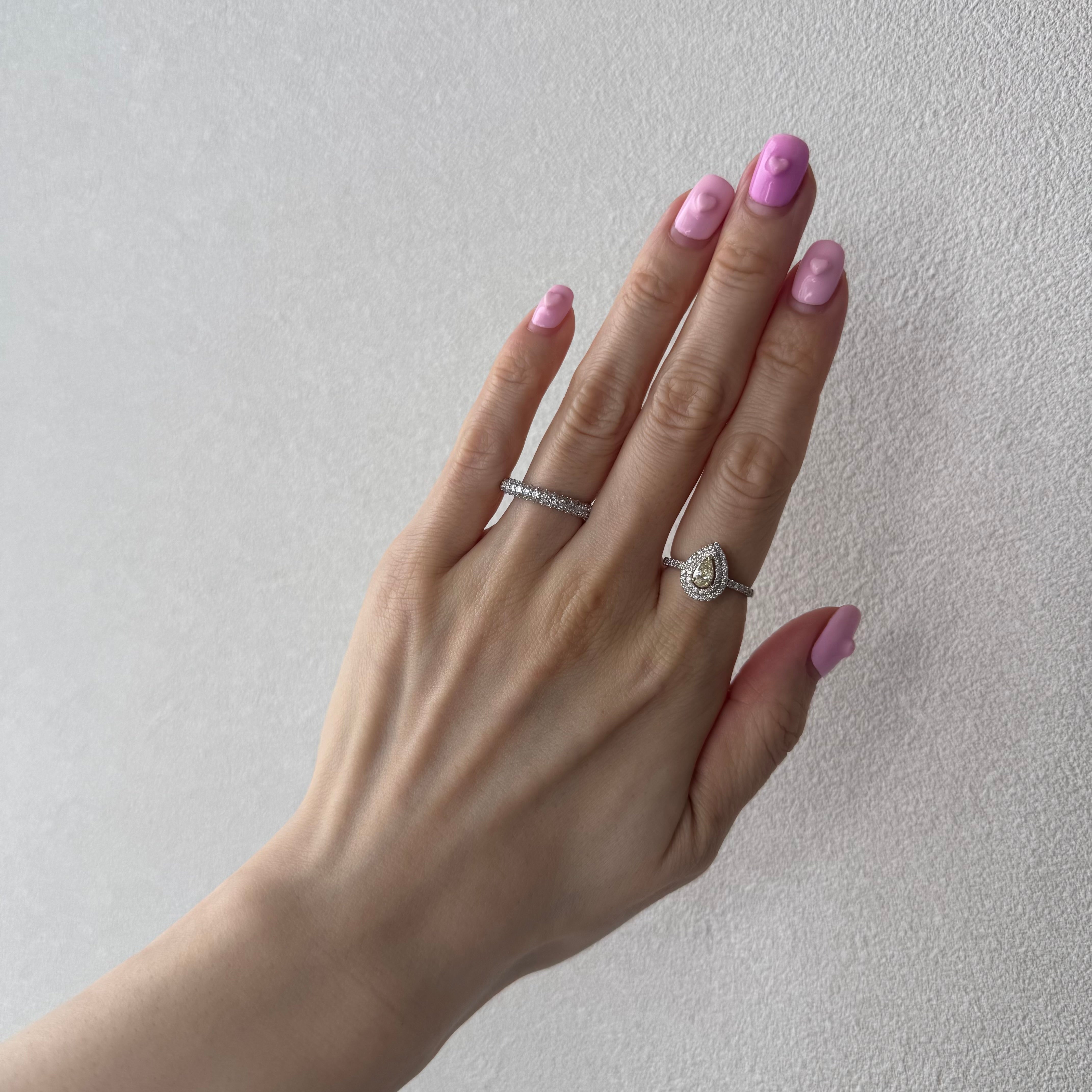 ［ポワール］リング ライトイエローダイヤ 0.3ct PS