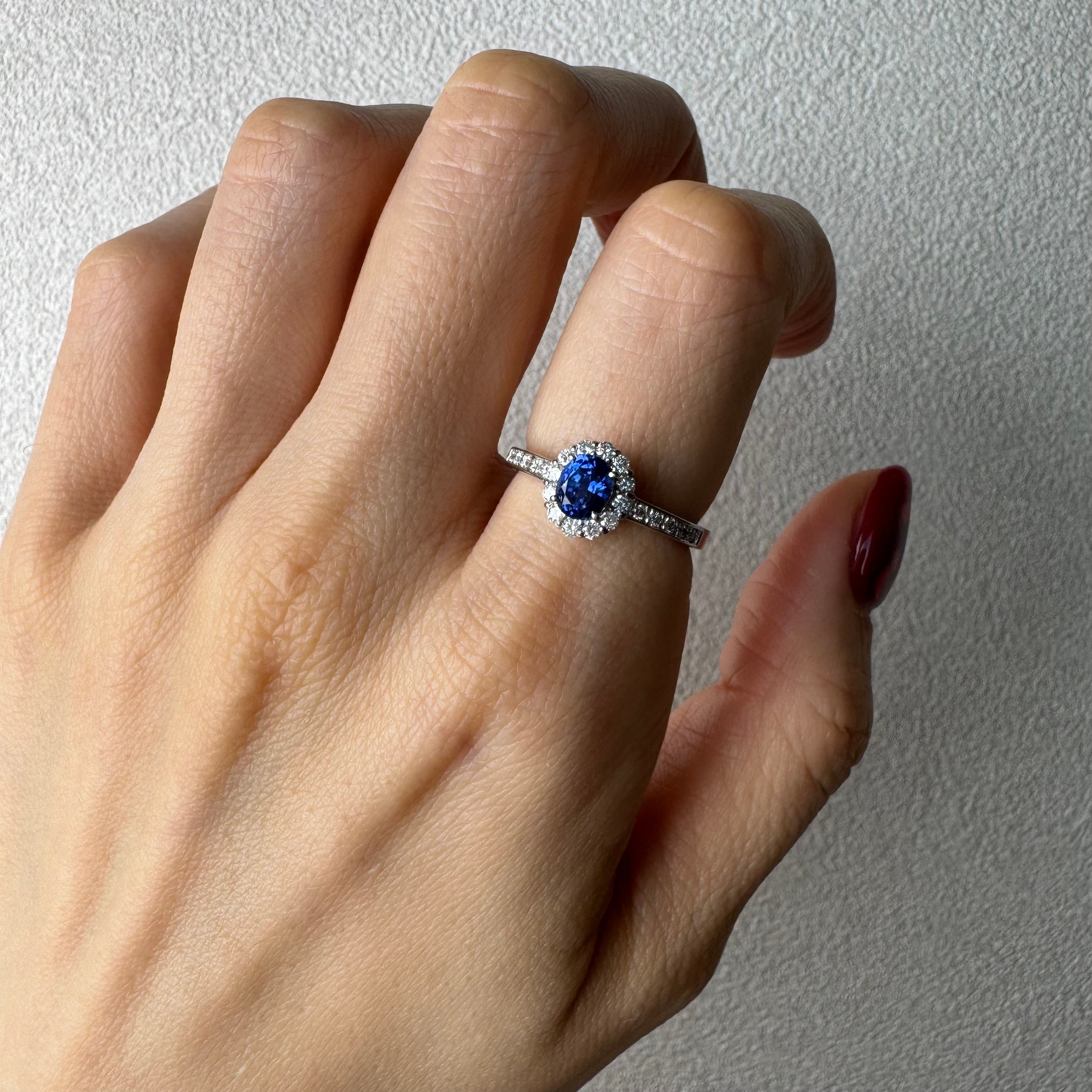 104［一点物］リング ブルーサファイア 0.7ct前後 OV PT