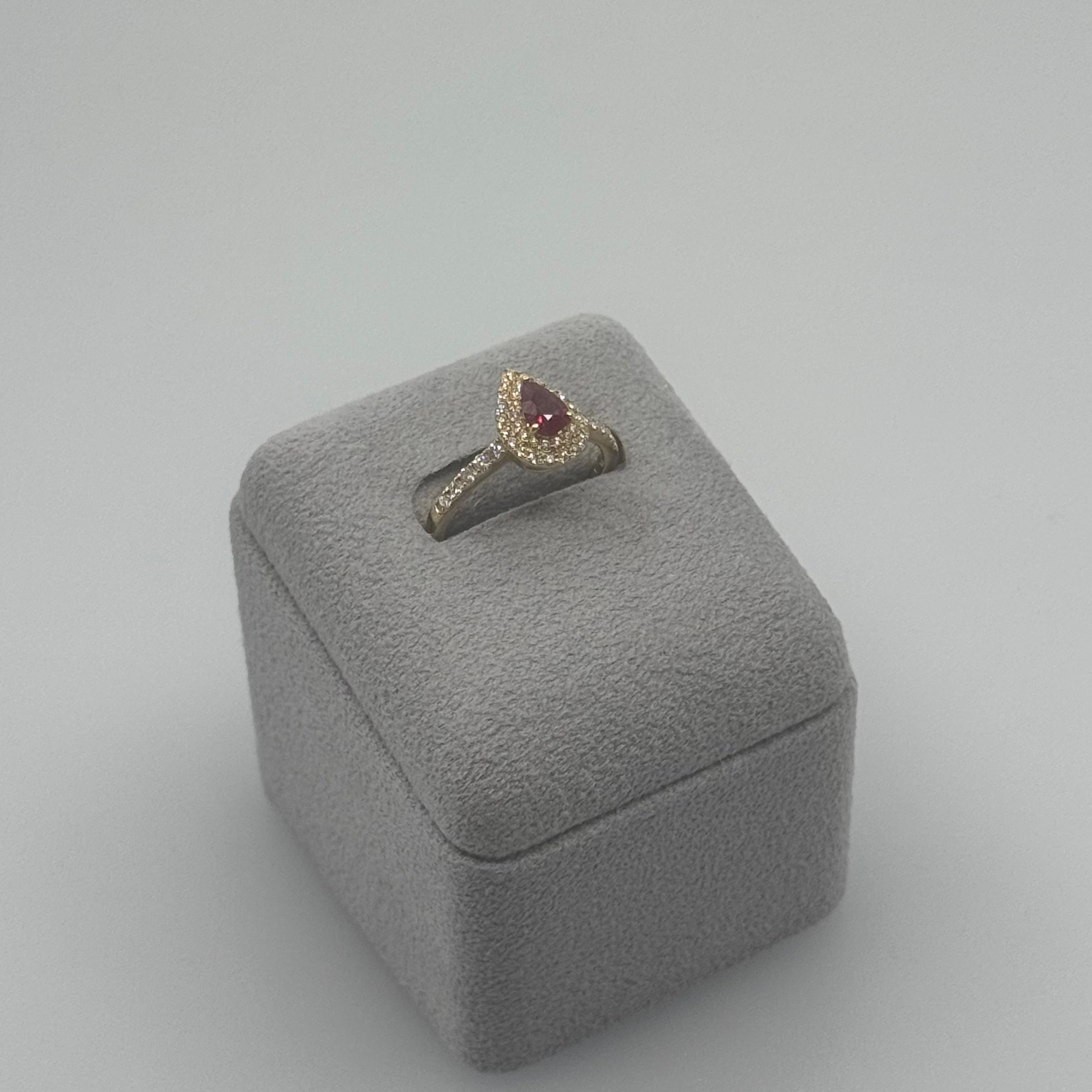 ［一点物］リング ピジョンブラッドルビー 0.4ct PS K18YG