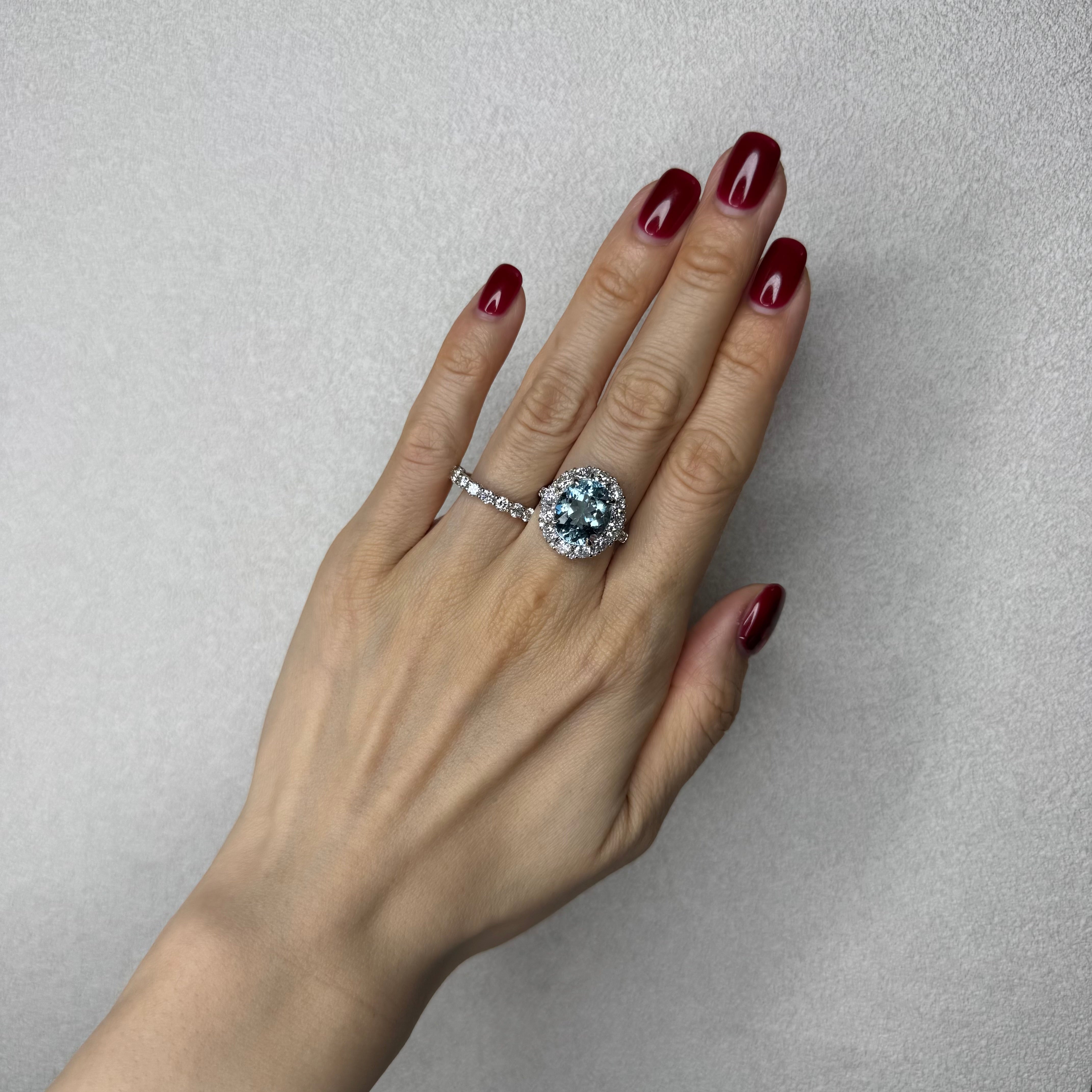 177［一点物］リング アクアマリン 5.4ct前後 OV PT