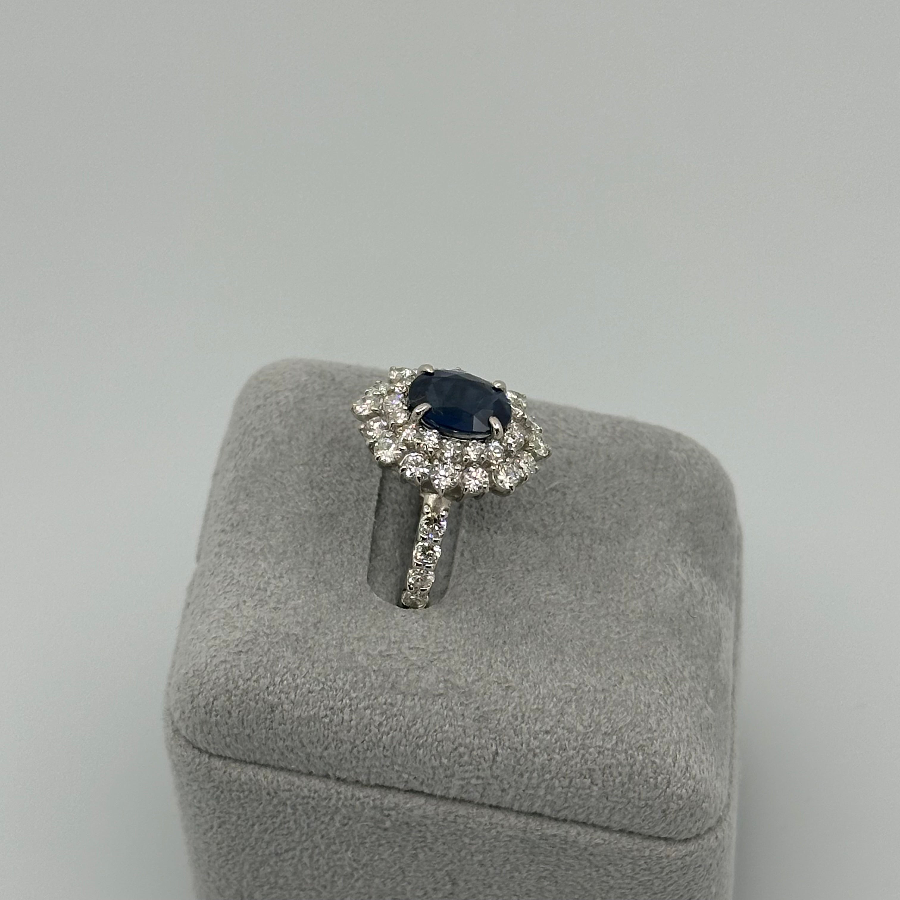 121［一点物］リング ブルーサファイア 2.2ct OV PT/YG