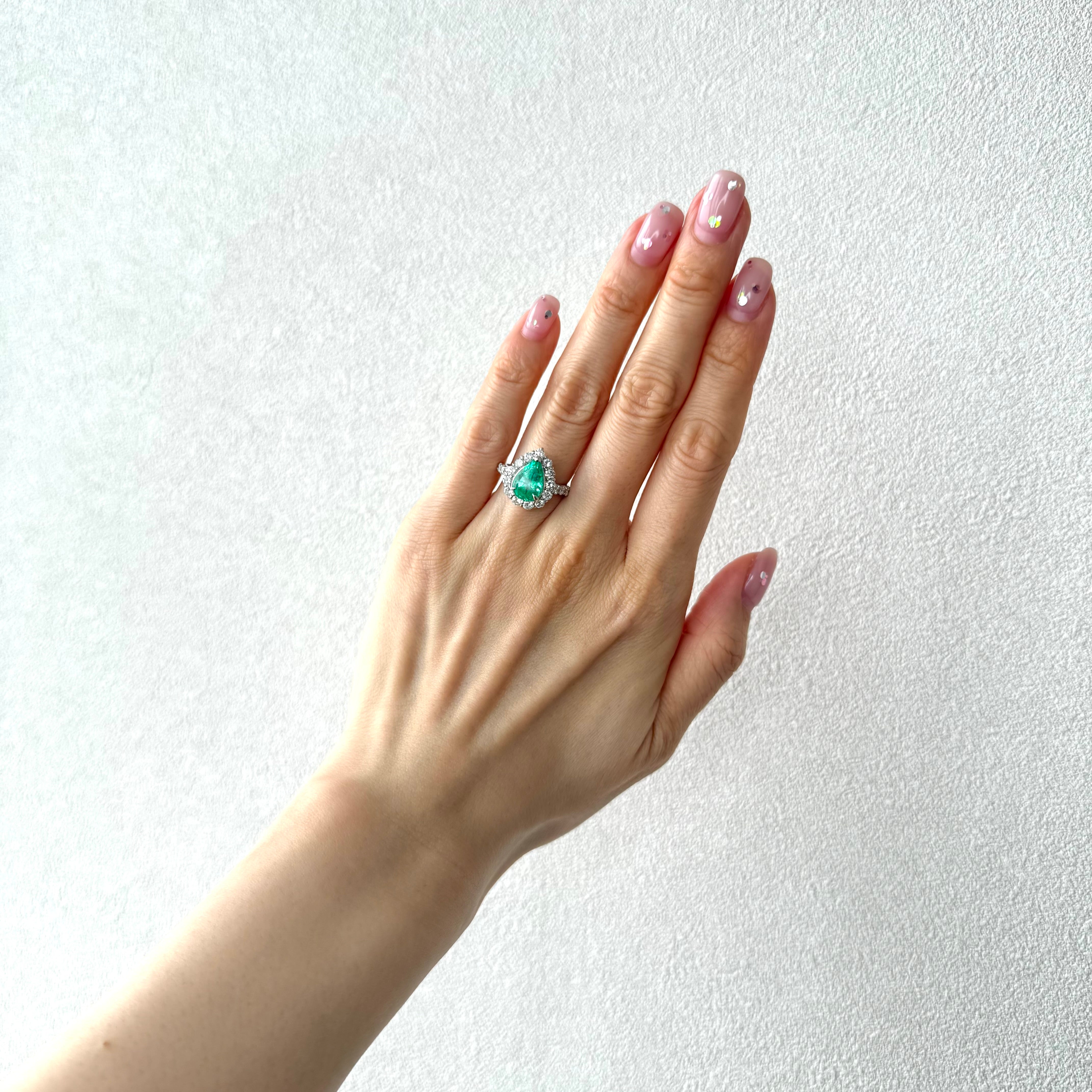 1［一点物］リング エメラルド 2.6ct PS PT