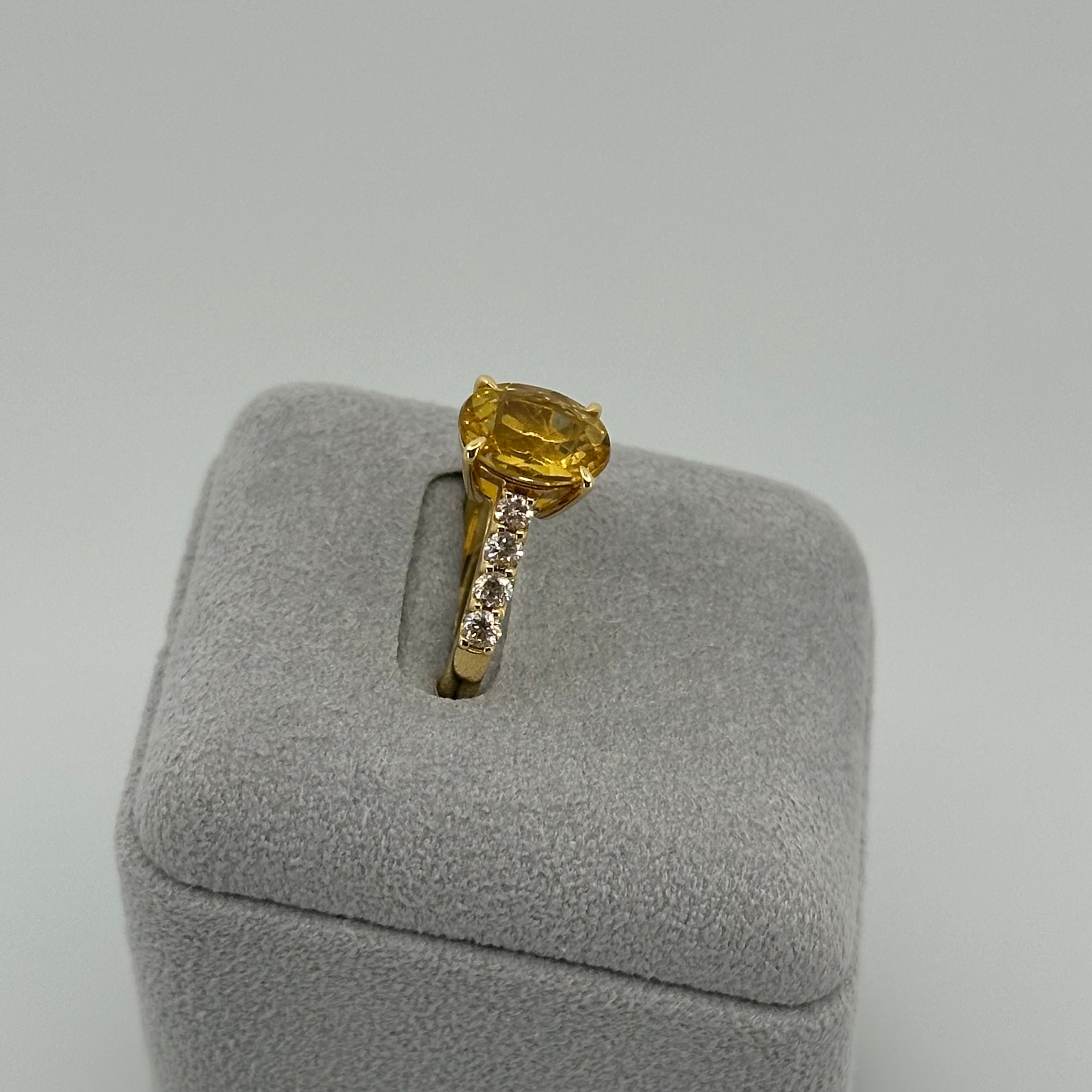 ［一点物］リング  イエローベリル  2.3ct   YG/PT