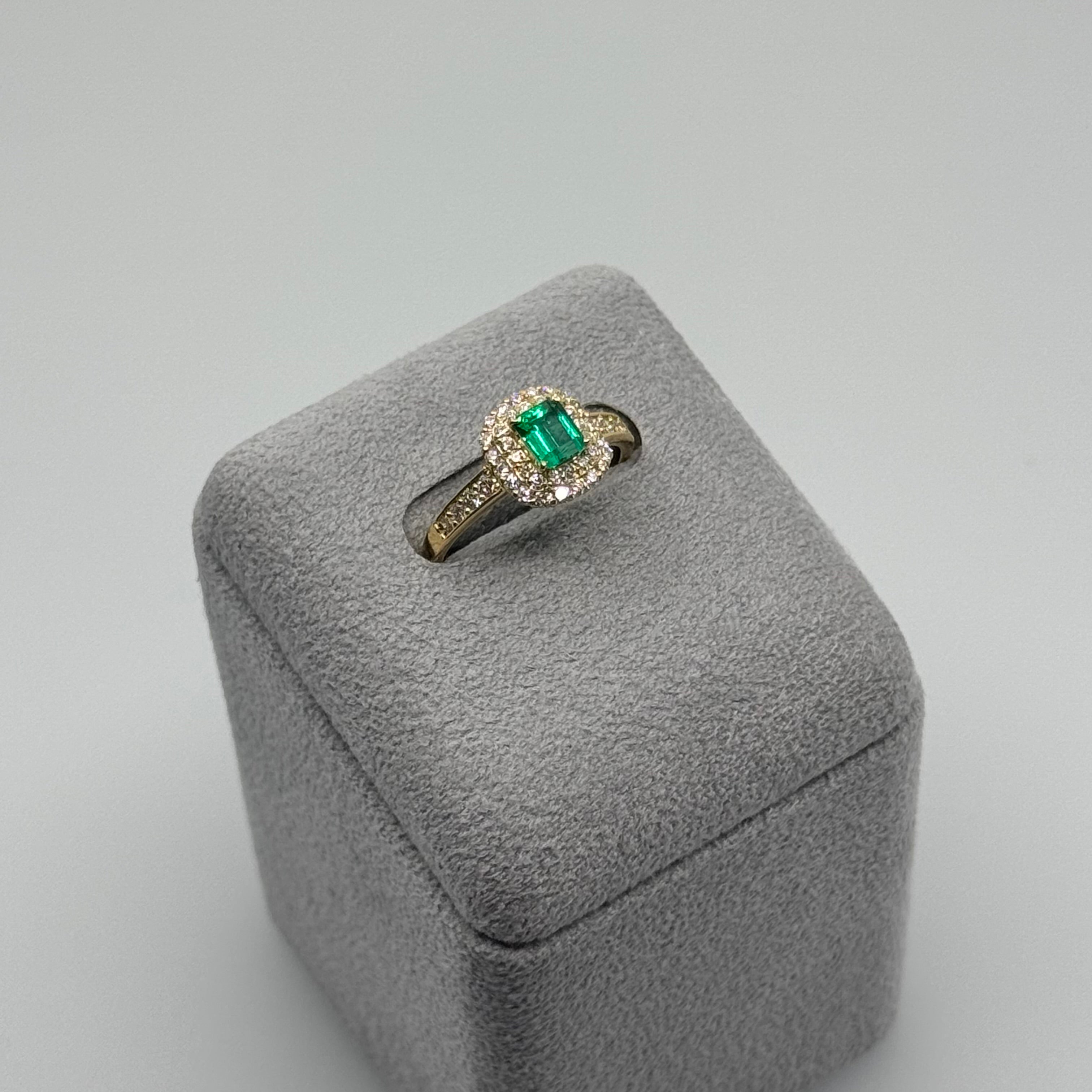 21［一点物］リング エメラルド 0.4ct前後 SQ K18YG