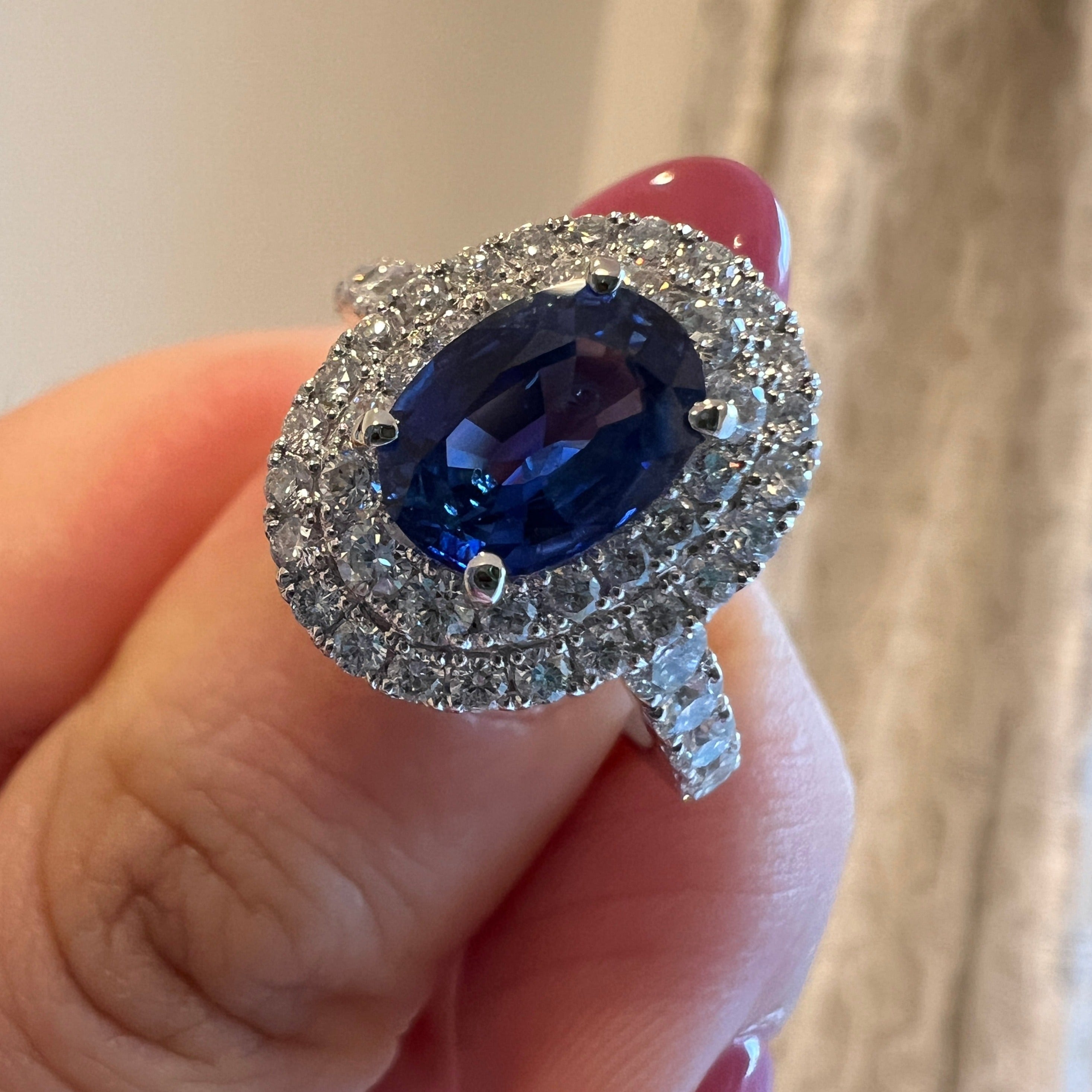 107-ファバン サファイア 中石1.6ct前後 PT OV リング〜ロイヤルブルーサファイア｜AYAKO SAKURAI（櫻井 彩子（サクライ アヤコ））公式通販サイト