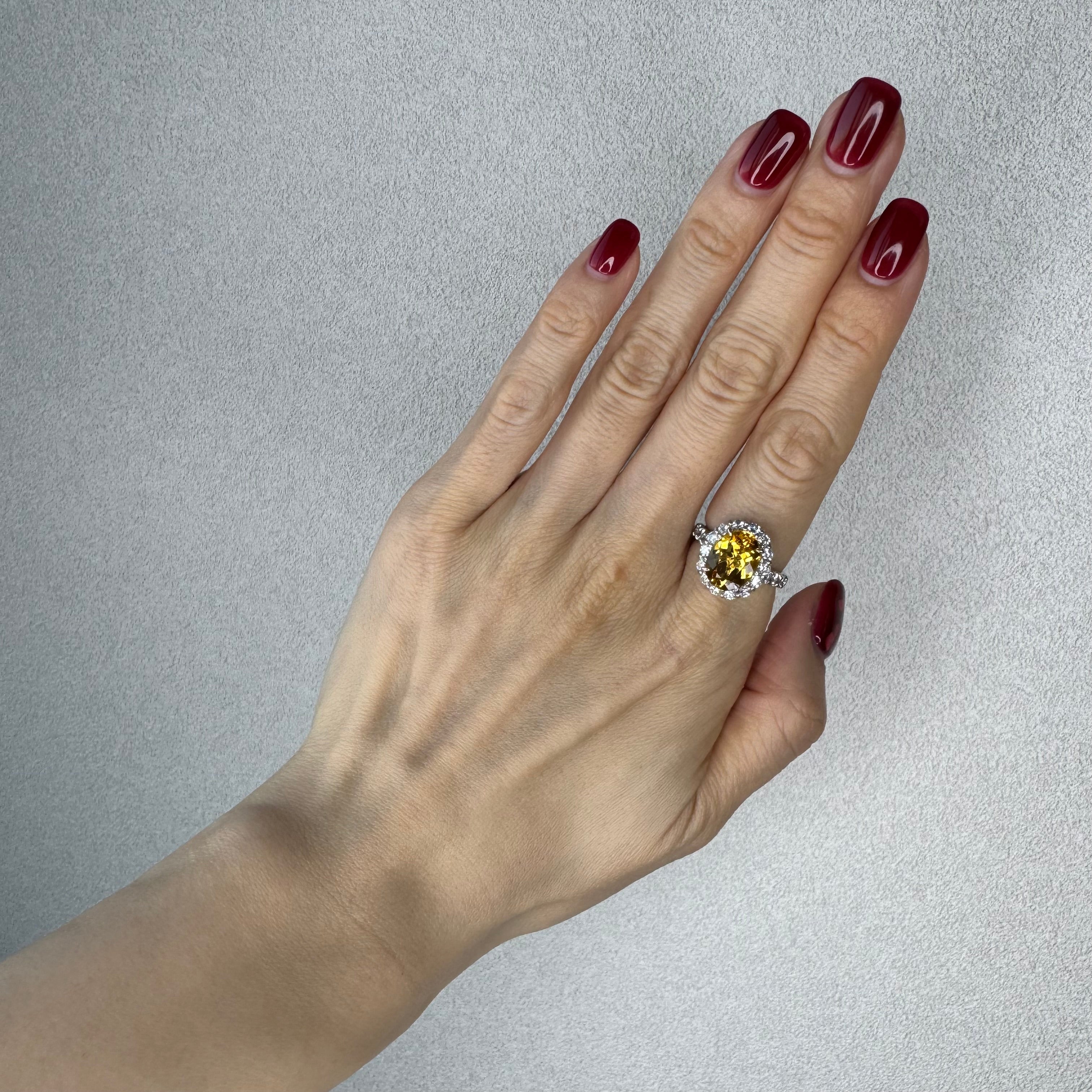 38［一点物］リング ゴールデンベリル 3.3ct前後 OV PT