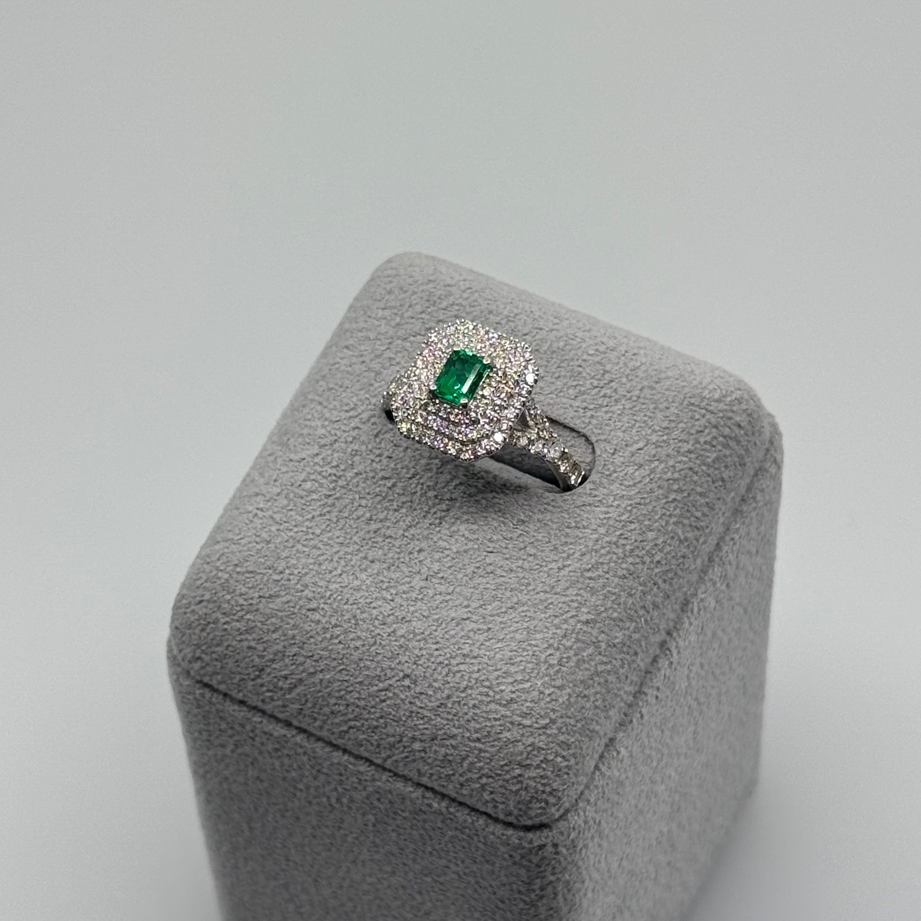 13［一点物/アドラーブル］リング エメラルド 0.4ct前後 SQ PT