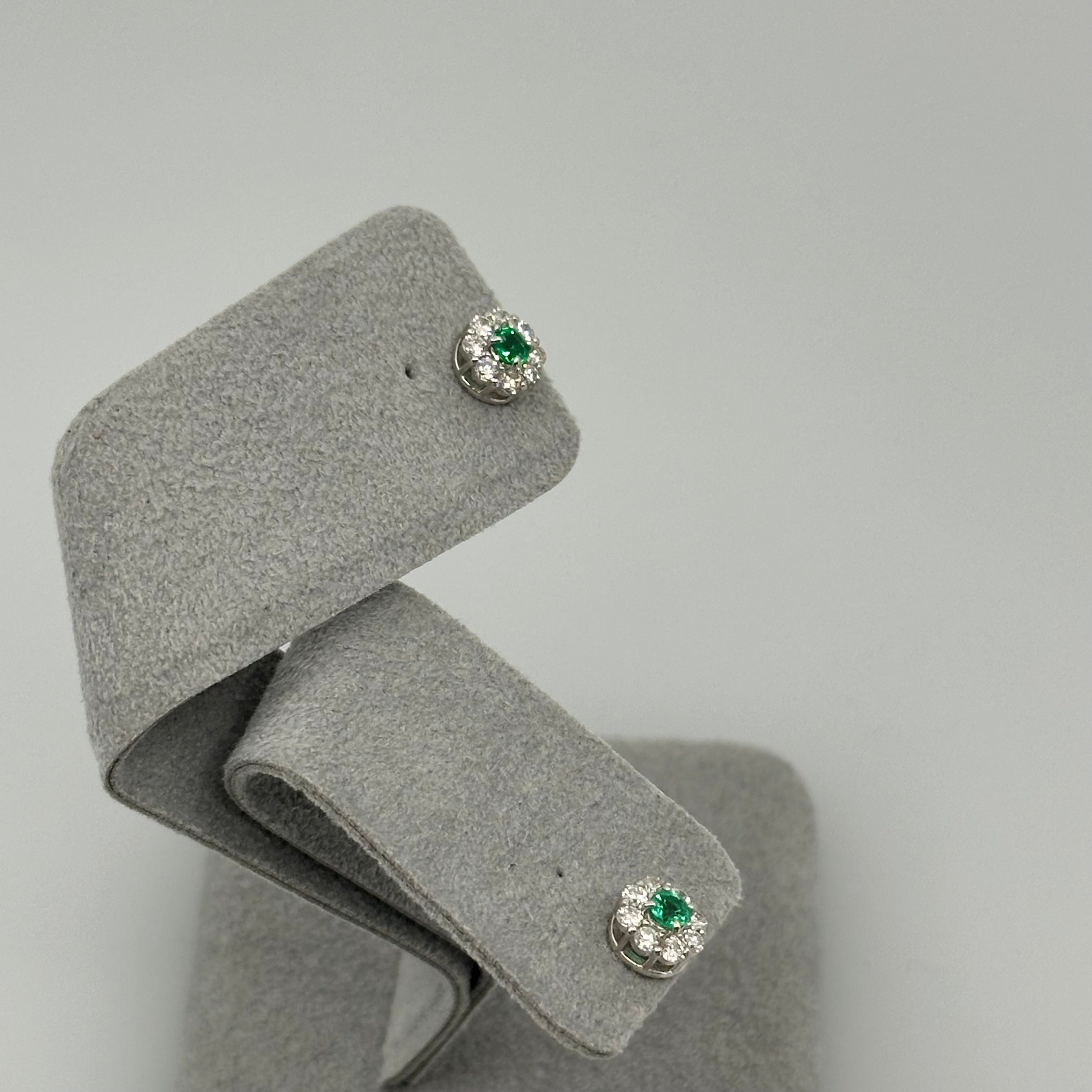 ［即納/一点物］ピアス エメラルド 0.09ct前後×2 RO PT