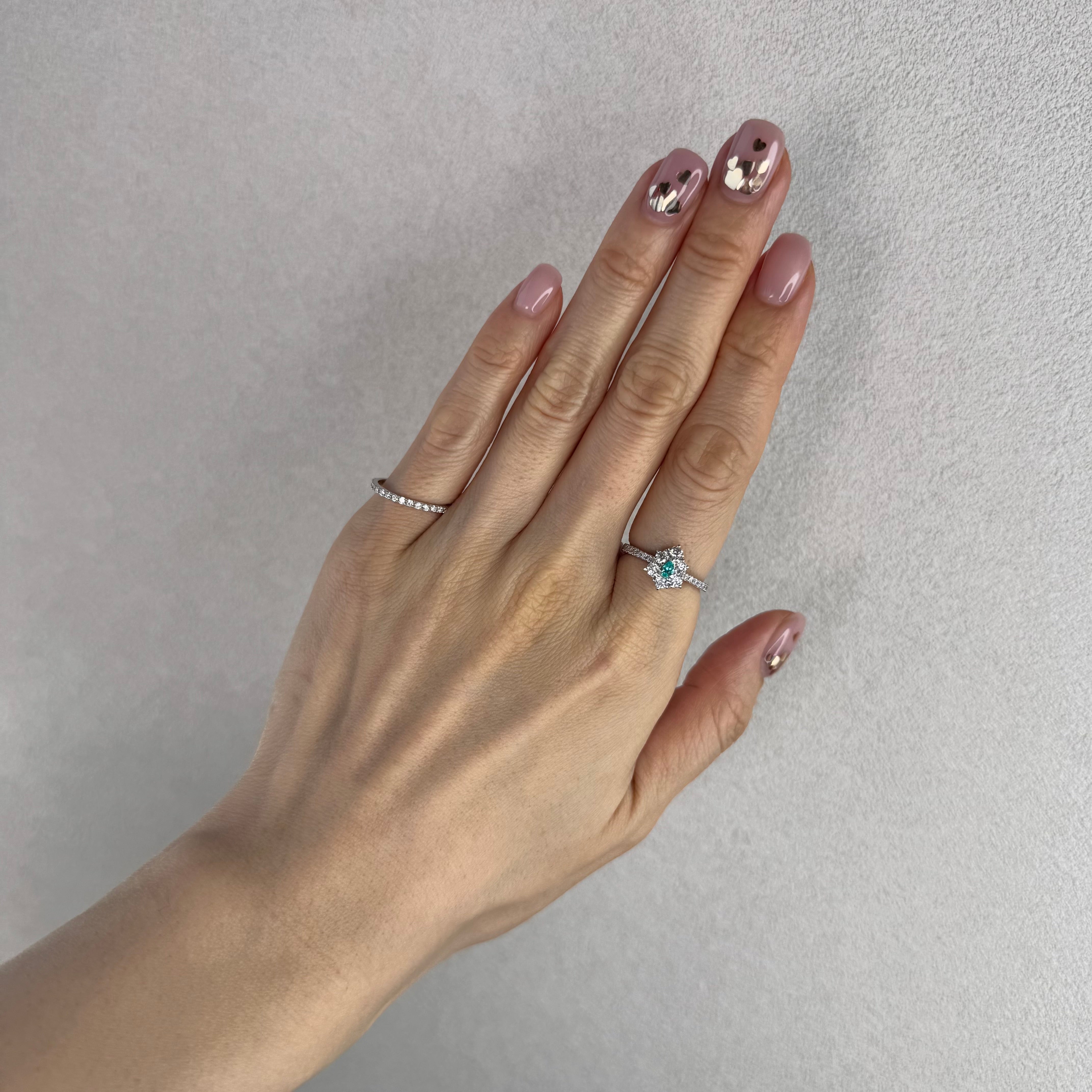 184［一点物］リング  パライバトルマリン 0.05ct PS PT