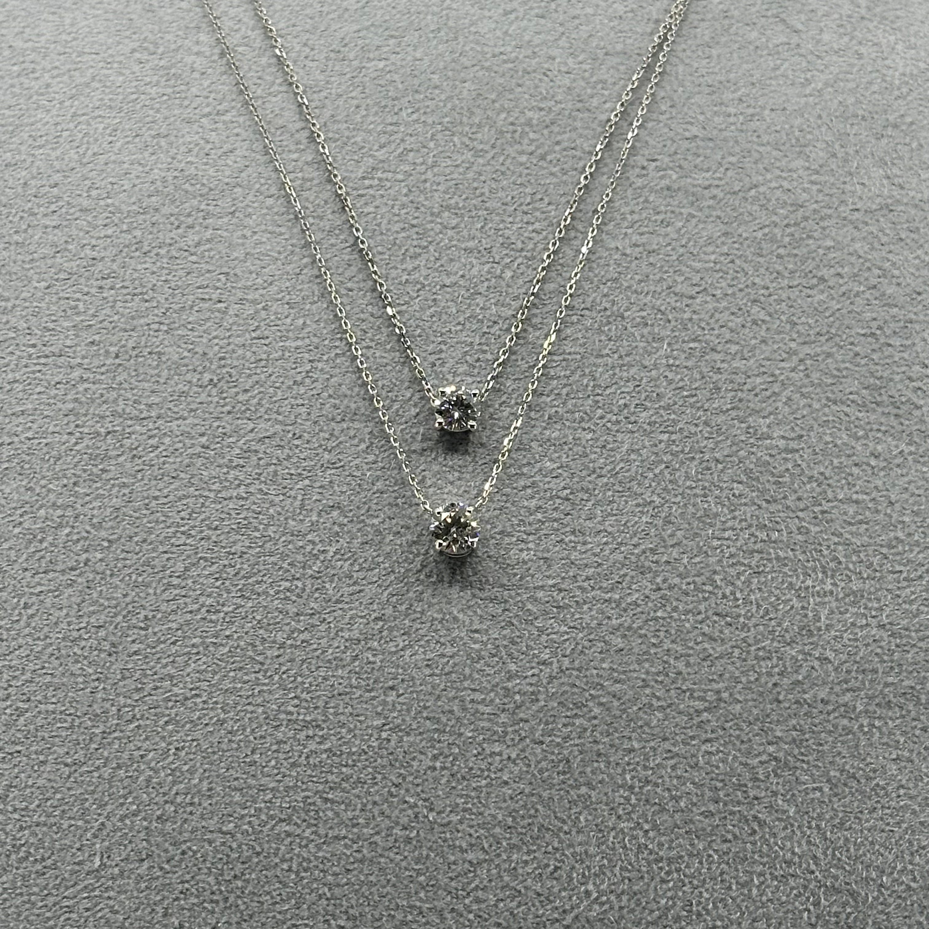 ［ポインターノーマル］ネックレス ダイヤ 中石0.5ct